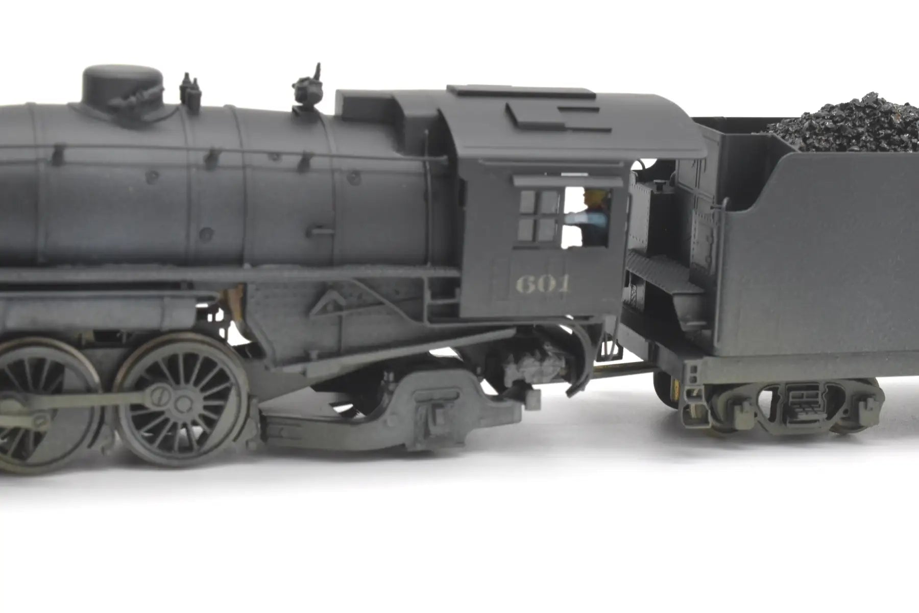 Ho Brass - Hallmark Models Midland Valley 2-8-2 #601 Nice Black Paint Steam