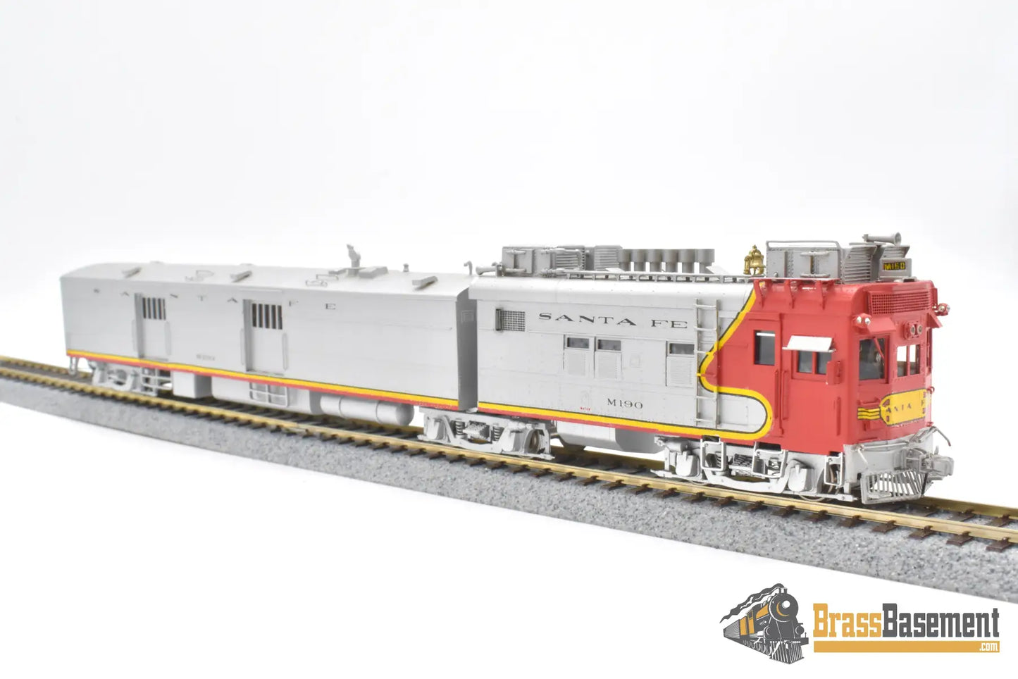Ho Brass - Key Santa Fe M - 190 Articulated Motor - Car Doodlebug Fm Korea Factory Painted Passenger