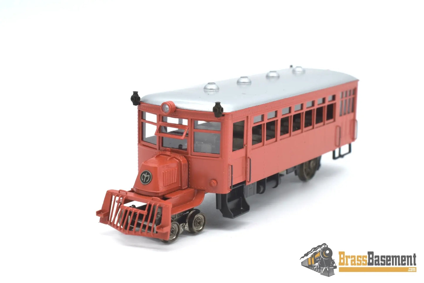 Ho Brass - Lambert Mack Rail Bus W/ Interior Factory Painted Orange Passenger