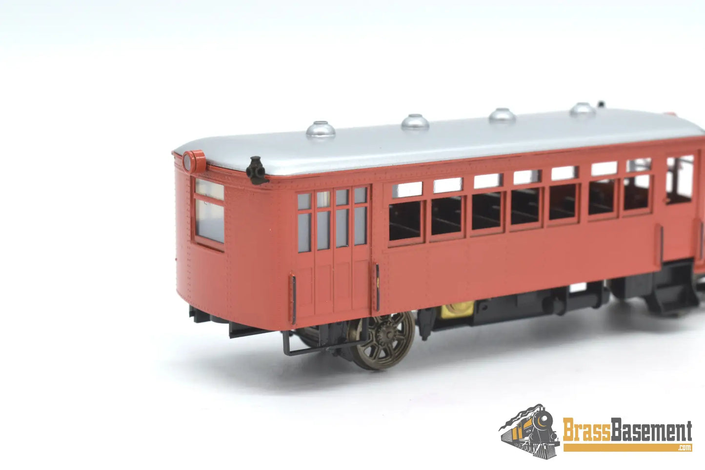 Ho Brass - Lambert Mack Rail Bus W/ Interior Factory Painted Orange Passenger