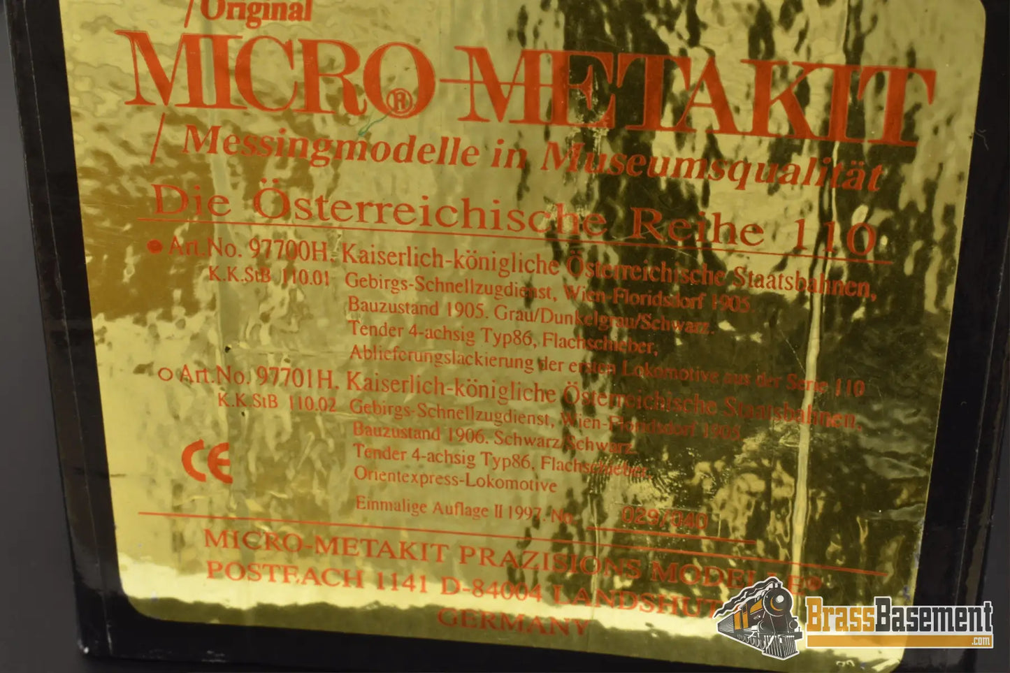 Ho Brass - Micro Metakit 97700H Royal Austrian State Rwy 110 Class 2 - 6 - 2 Steam