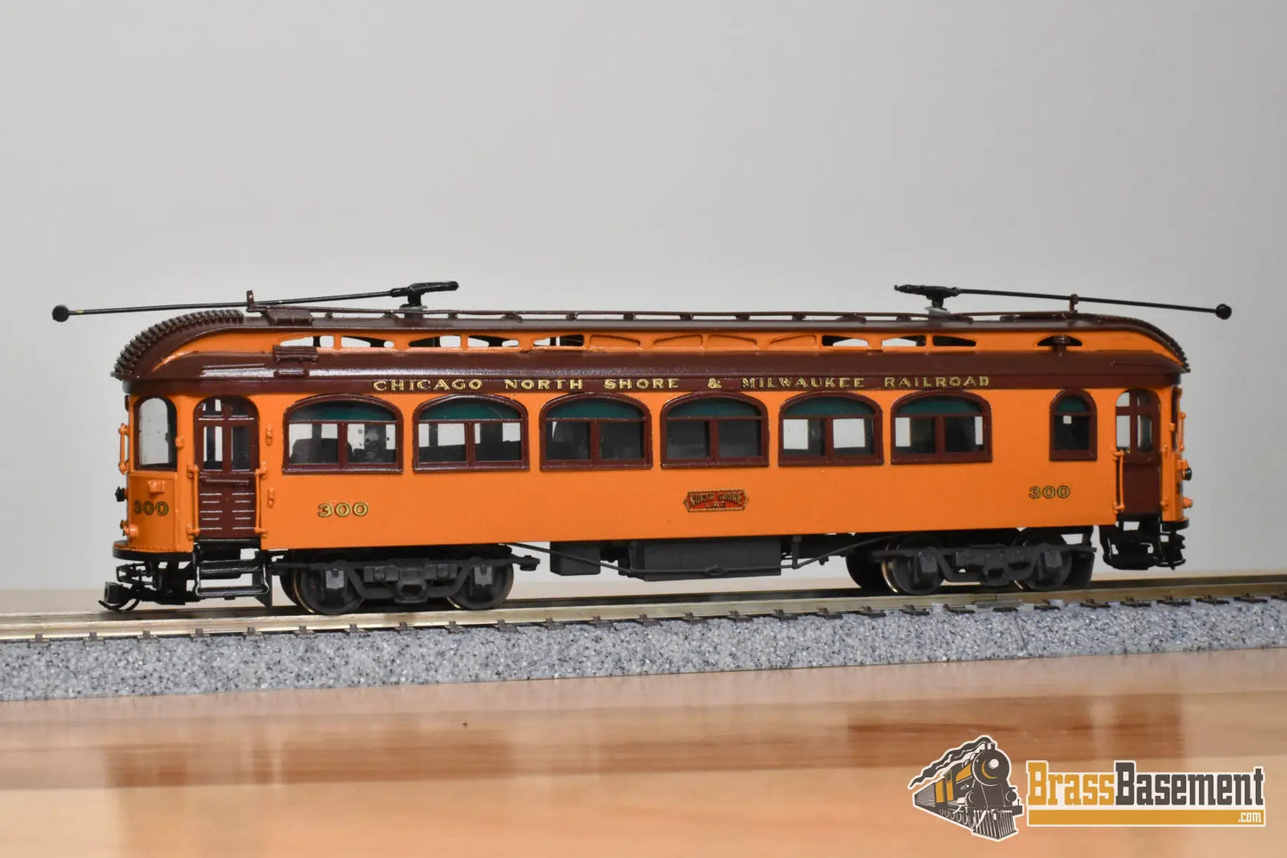 HO Brass MTS CNS&M North Shore Line ’Jewett’ Coach #300 Factory Painted Interurban