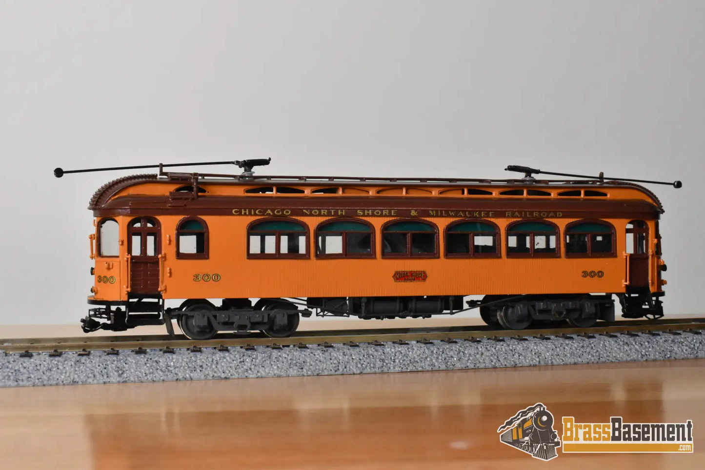 HO Brass MTS CNS&M North Shore Line ’Jewett’ Coach #300 Factory Painted Interurban