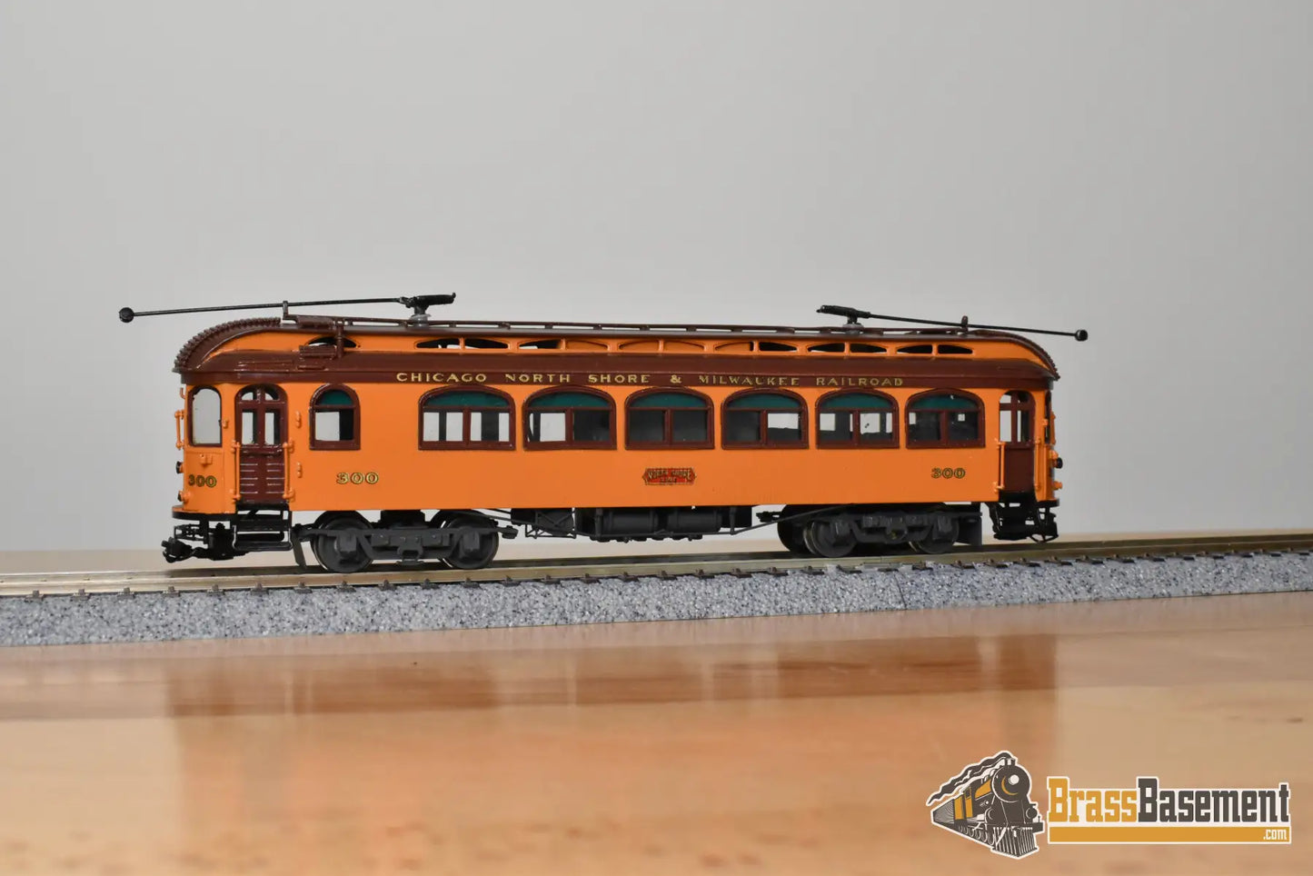 HO Brass MTS CNS&M North Shore Line ’Jewett’ Coach #300 Factory Painted Interurban