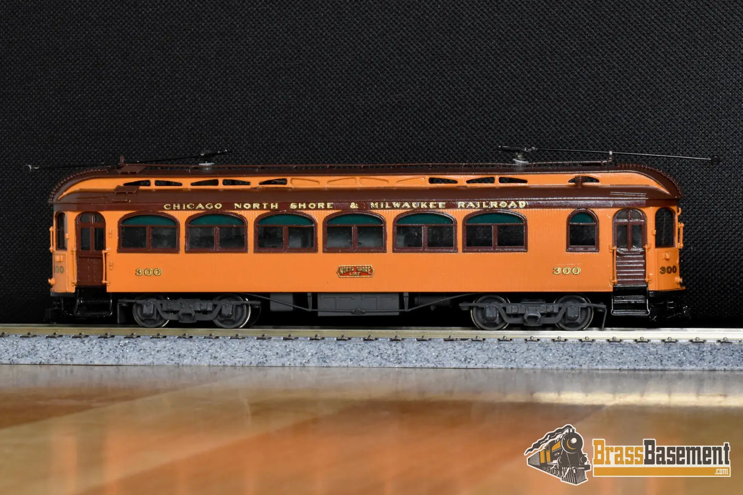 HO Brass MTS CNS&M North Shore Line ’Jewett’ Coach #300 Factory Painted Interurban