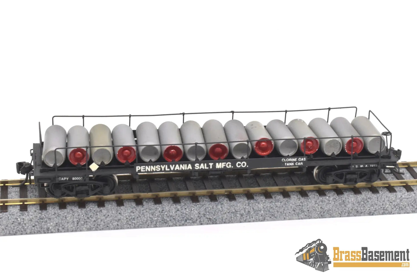 Ho Brass - Mts Imports Acf Chlorine Tank Car Penn. Salt Mfg. Co. Custom Paint Freight