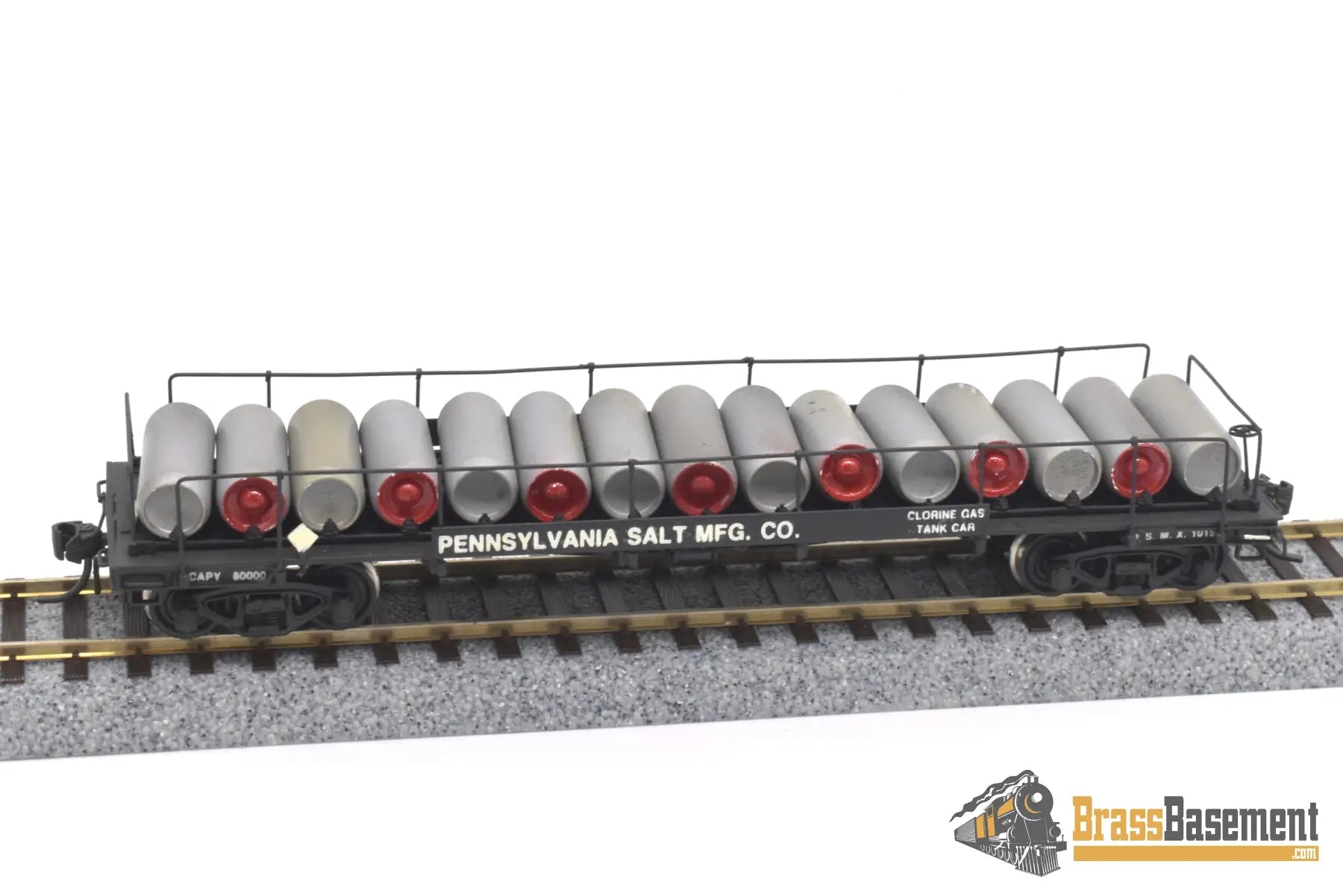 Ho Brass - Mts Imports Acf Chlorine Tank Car Penn. Salt Mfg. Co. Custom Paint Freight