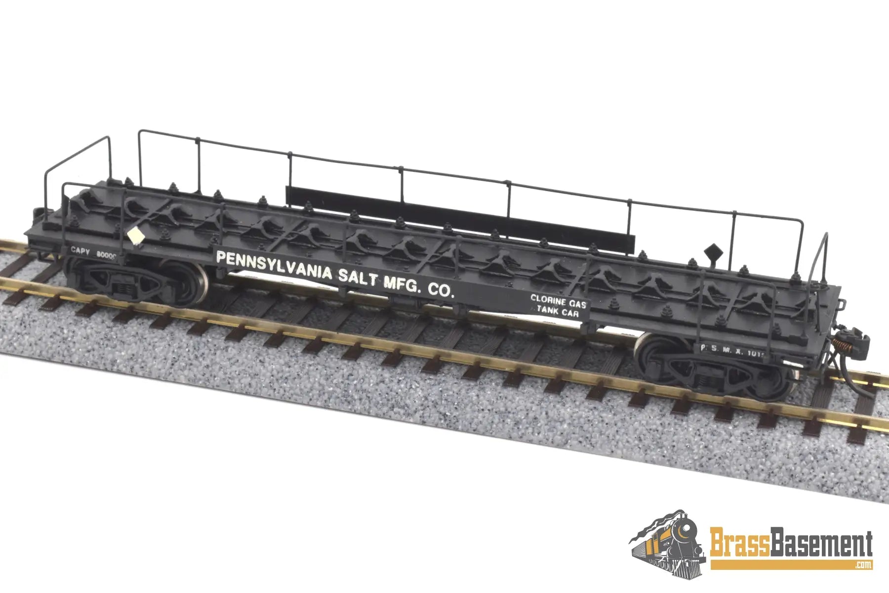 Ho Brass - Mts Imports Acf Chlorine Tank Car Penn. Salt Mfg. Co. Custom Paint Freight