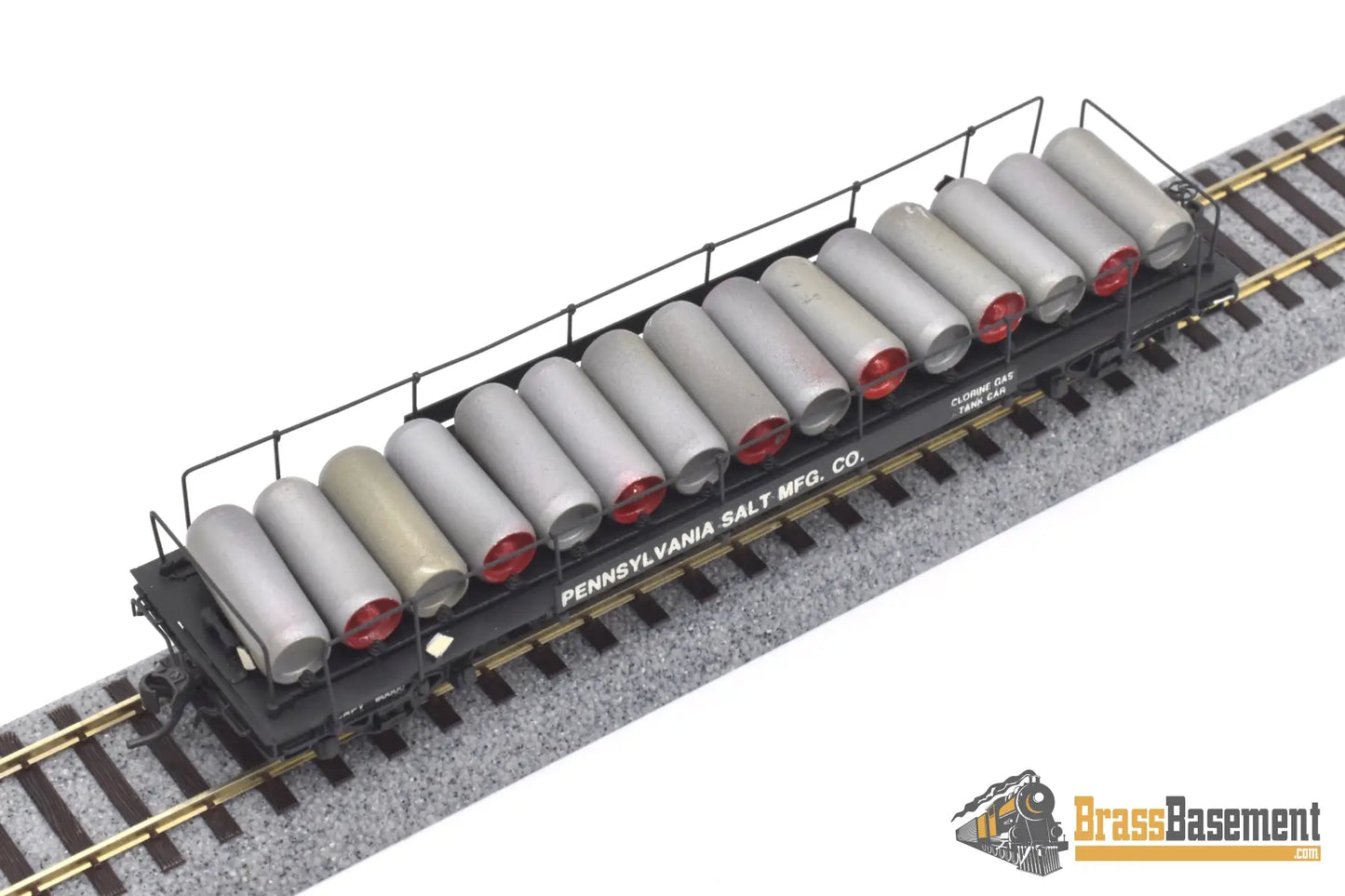 Ho Brass - Mts Imports Acf Chlorine Tank Car Penn. Salt Mfg. Co. Custom Paint Freight