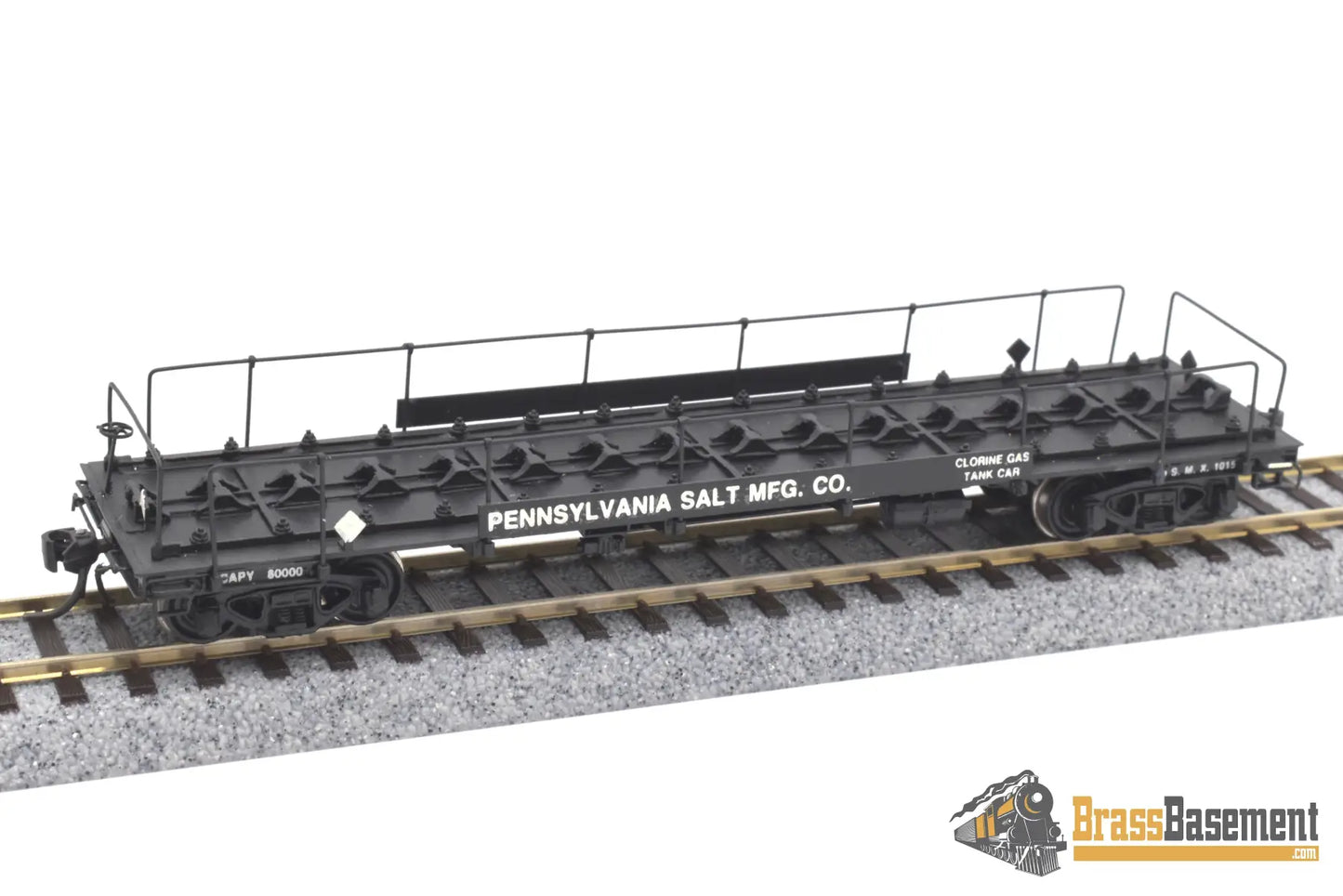 Ho Brass - Mts Imports Acf Chlorine Tank Car Penn. Salt Mfg. Co. Custom Paint Freight