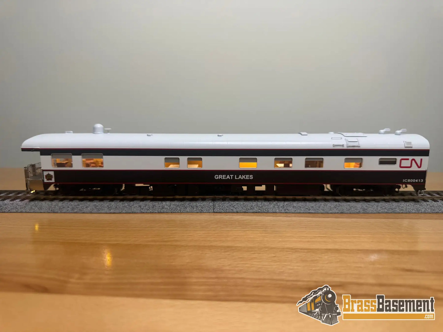 HO Brass - NBL Canadian National CN Business car ’Great Lakes’ Version 6f FP Blue & Grey MODERN - NEW Passenger