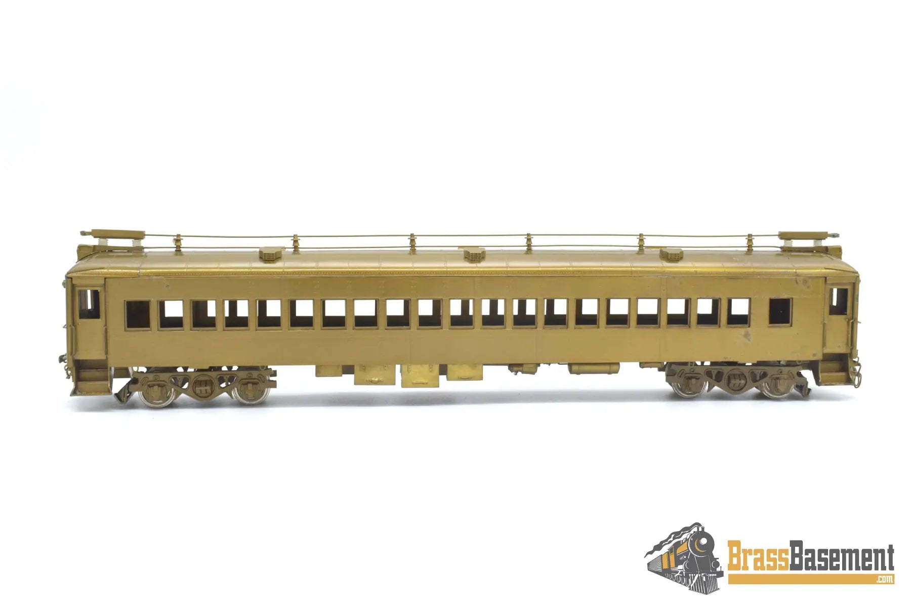 Ho Brass - Njcb Reading Railroad Self Propelled Mu 3 - Car Set Unpainted Passenger