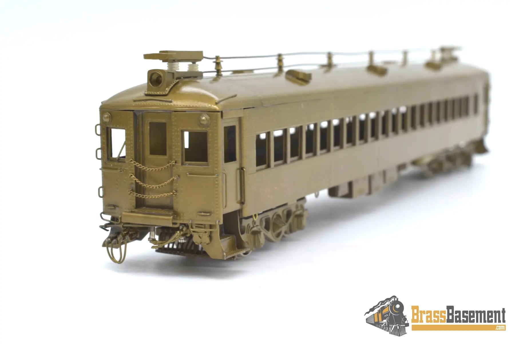 Ho Brass - Njcb Reading Railroad Self Propelled Mu 3 - Car Set Unpainted Passenger