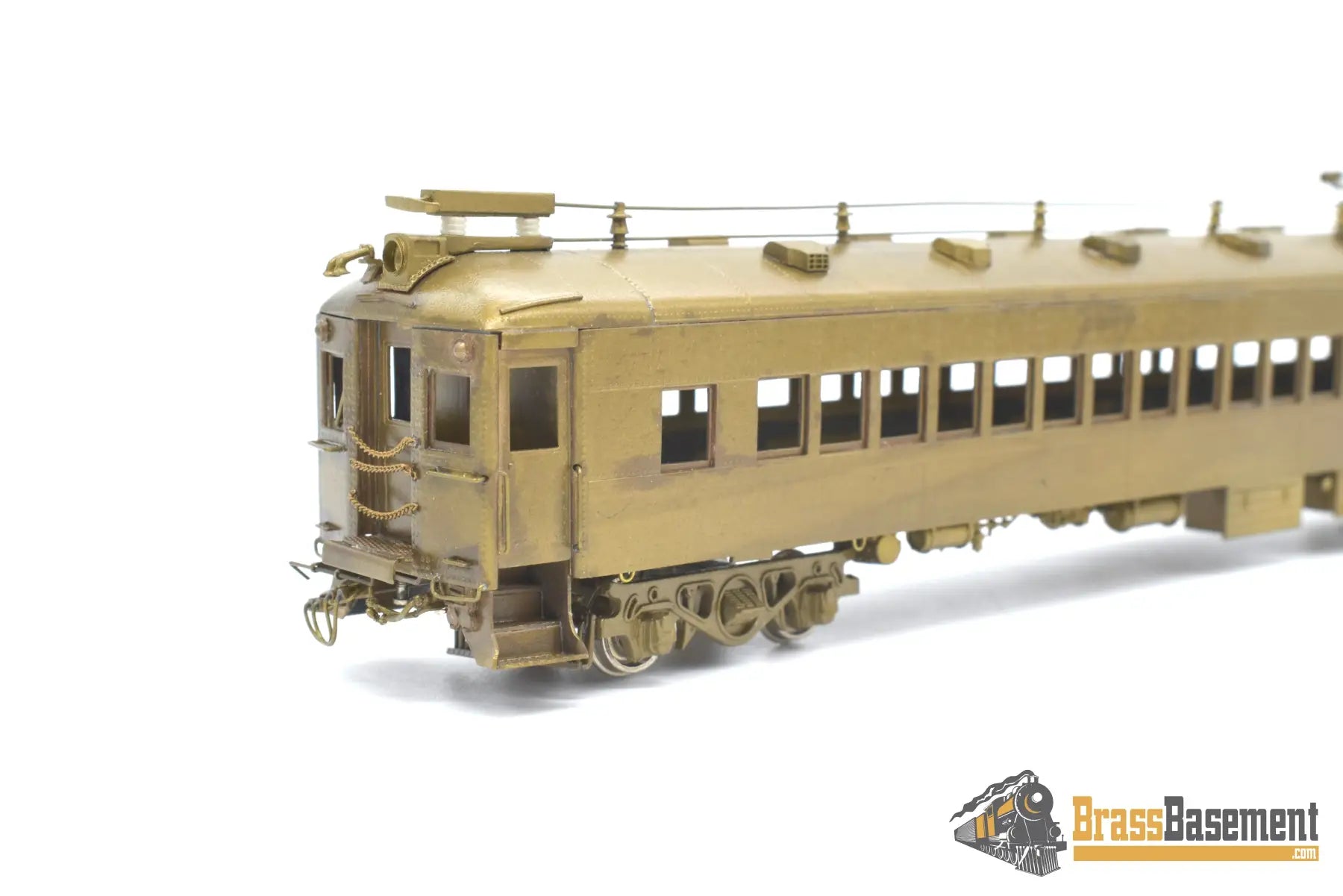 Ho Brass - Njcb Reading Railroad Self Propelled Mu 3 - Car Set Unpainted Passenger