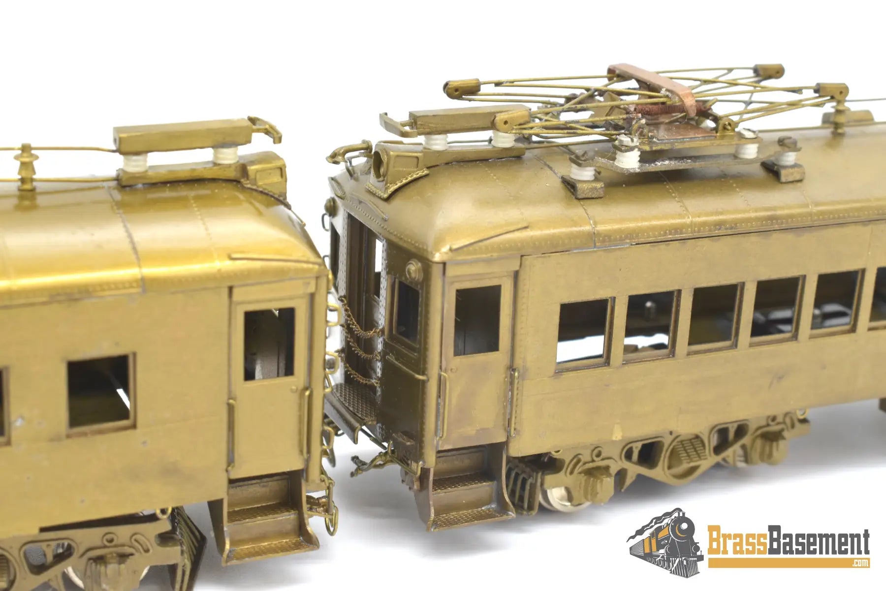 Ho Brass - Njcb Reading Railroad Self Propelled Mu 3 - Car Set Unpainted Passenger