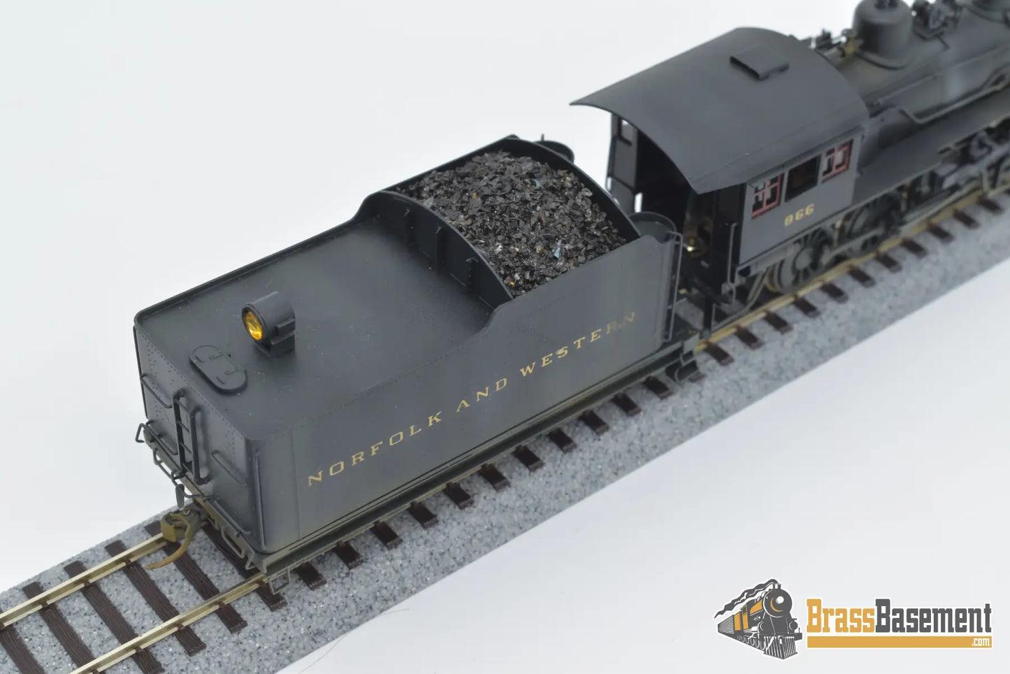 Ho Brass - Nwsl Norfolk & Western W - 2 2 - 8 - 0 W/ Baker Valve Nice Paint Steam