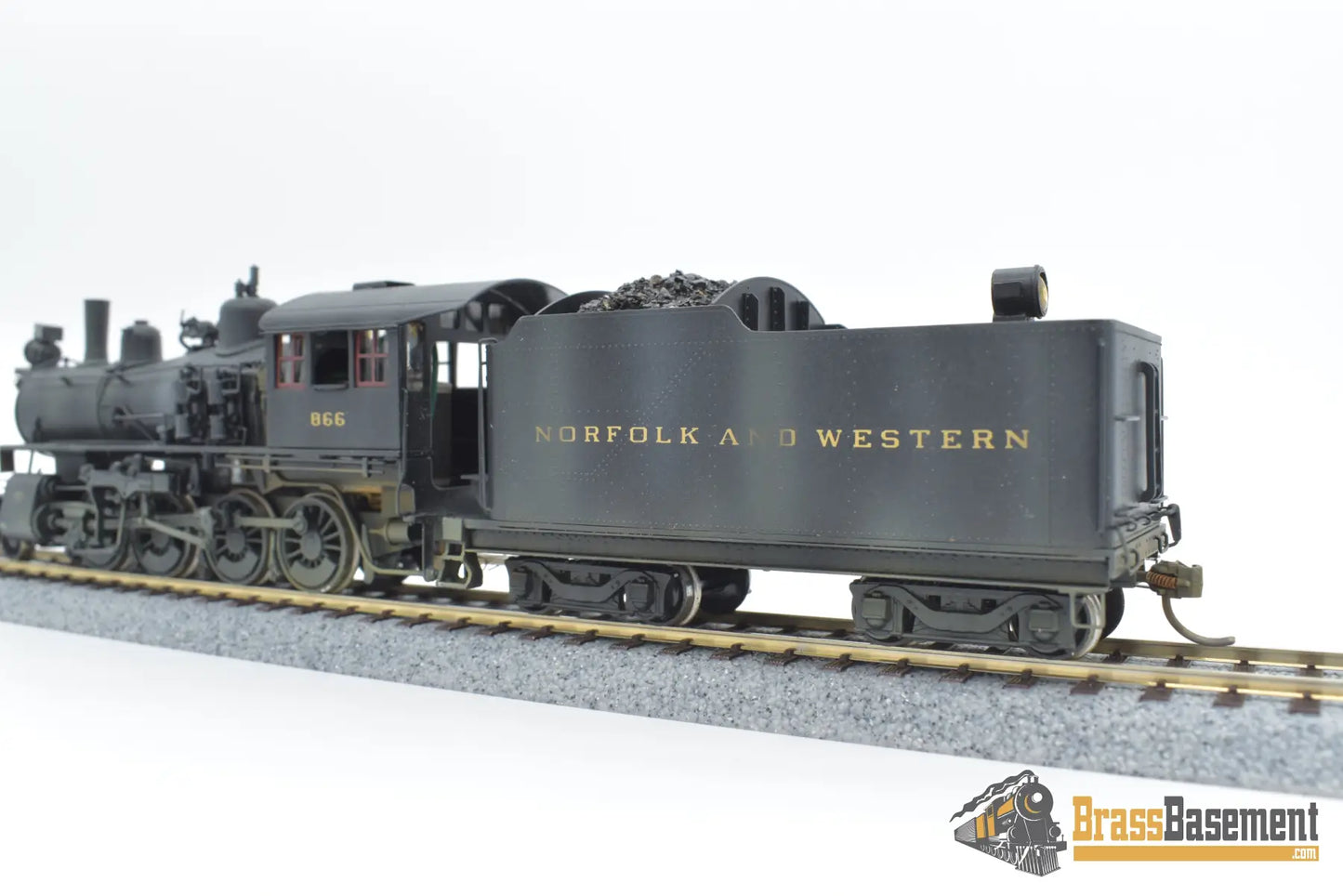 Ho Brass - Nwsl Norfolk & Western W - 2 2 - 8 - 0 W/ Baker Valve Nice Paint Steam