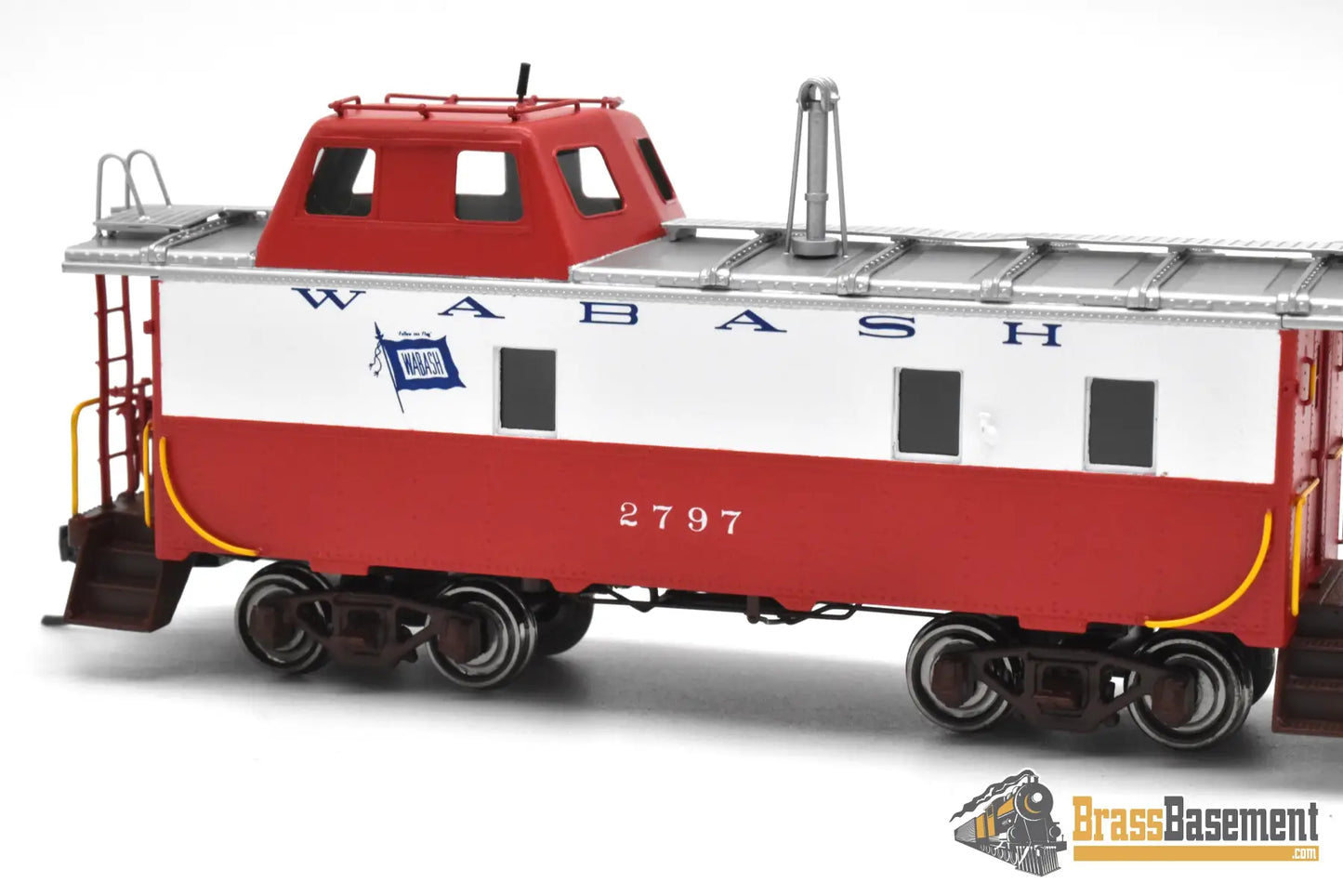 HO Brass OMI 087030001.1 Wabash Streamlined Caboose #2797 Factory Finished Red/White/Blue 2004 Freight