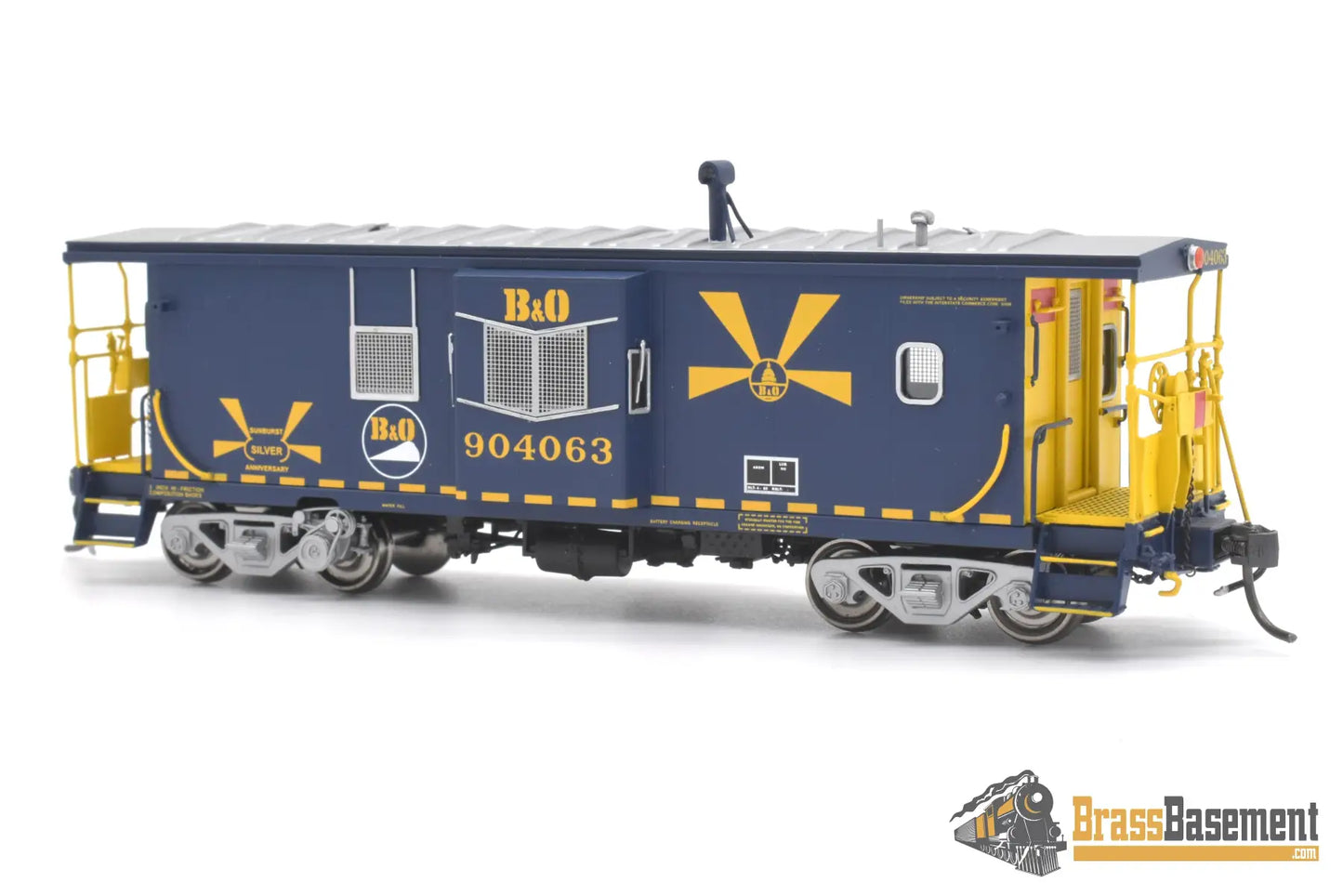 Ho Brass - Omi 087030020.2 Baltimore & Ohio B&O C - 27A Bay - Window Caboose #904063 Sunburst