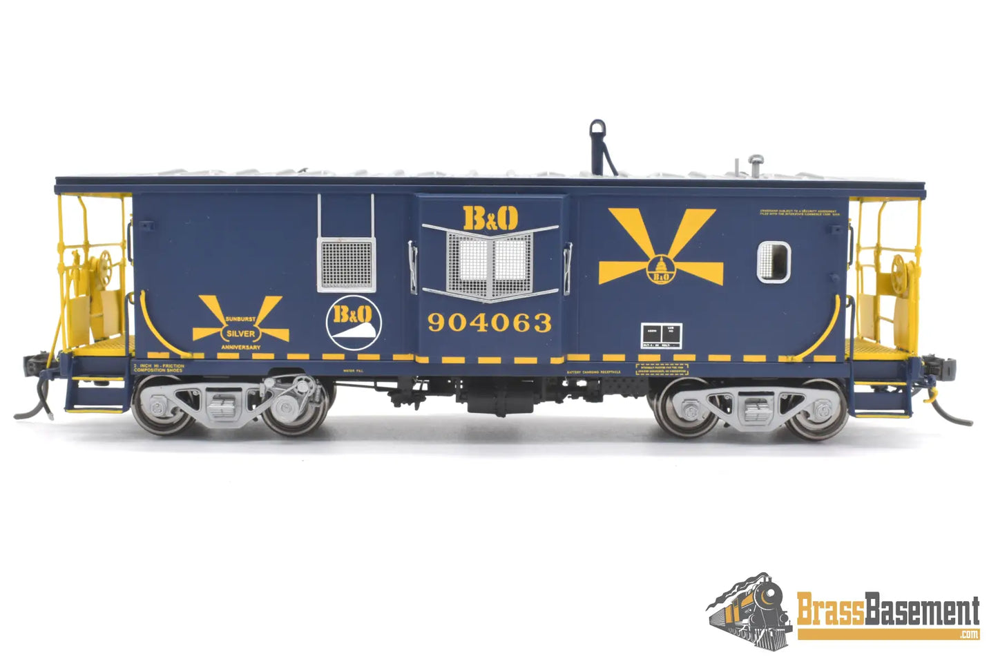 Ho Brass - Omi 087030020.2 Baltimore & Ohio B&O C - 27A Bay - Window Caboose #904063 Sunburst