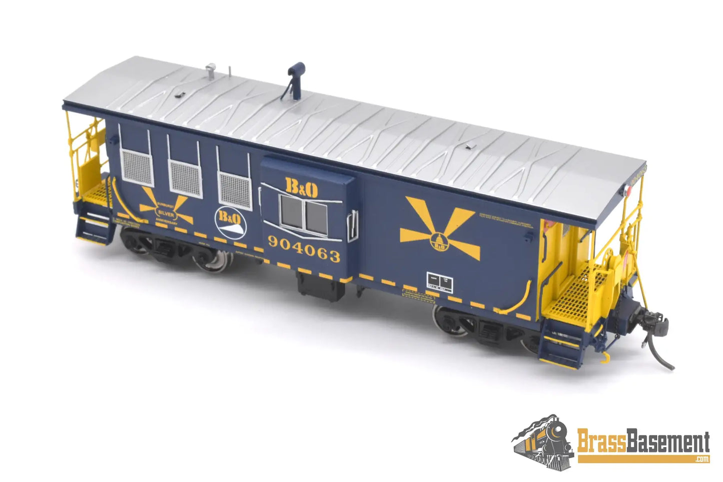 Ho Brass - Omi 087030020.2 Baltimore & Ohio B&O C - 27A Bay - Window Caboose #904063 Sunburst