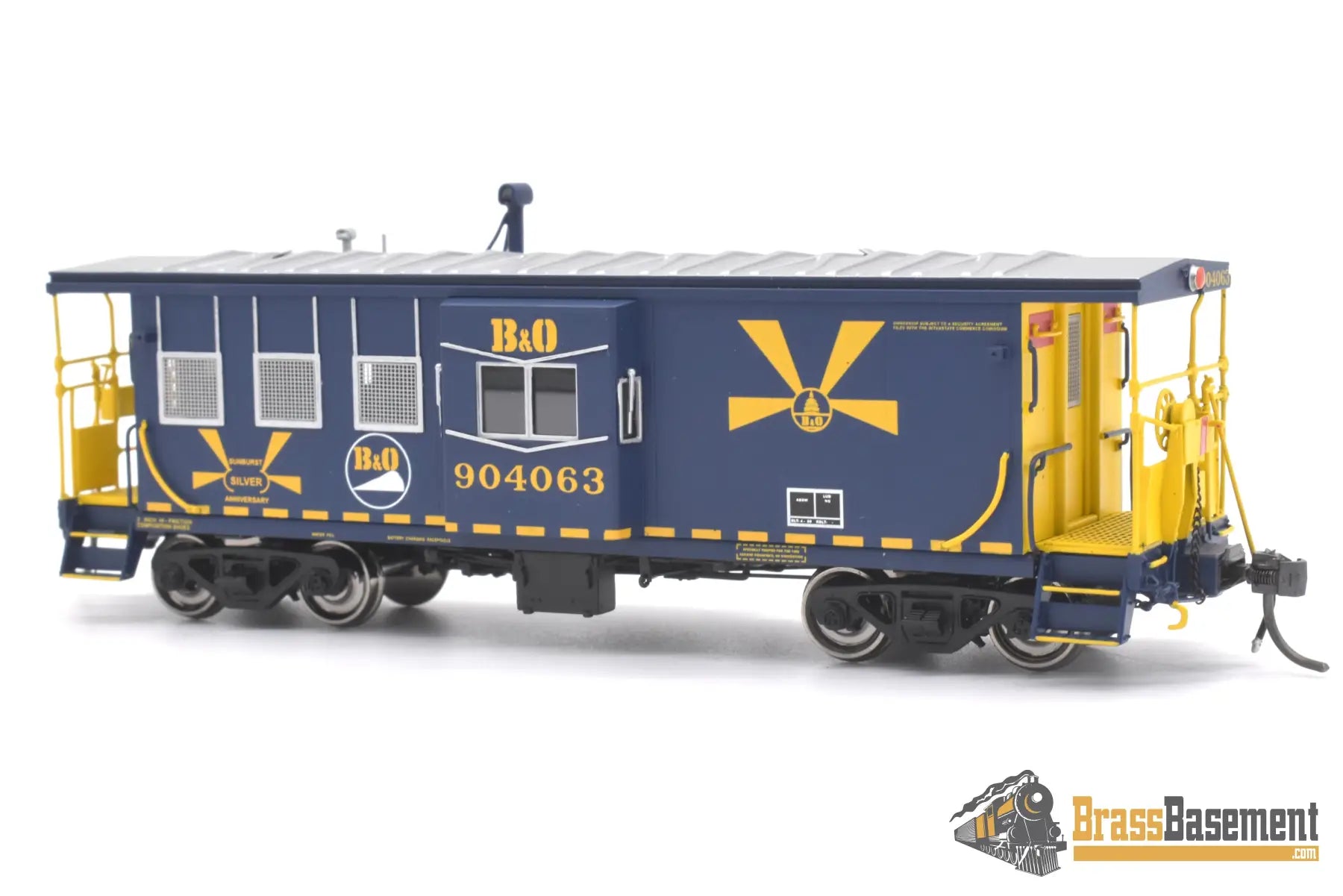 Ho Brass - Omi 087030020.2 Baltimore & Ohio B&O C - 27A Bay - Window Caboose #904063 Sunburst