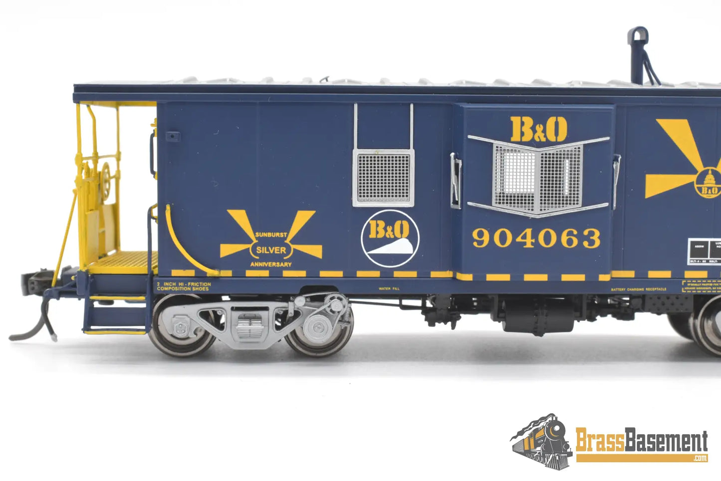 Ho Brass - Omi 087030020.2 Baltimore & Ohio B&O C - 27A Bay - Window Caboose #904063 Sunburst