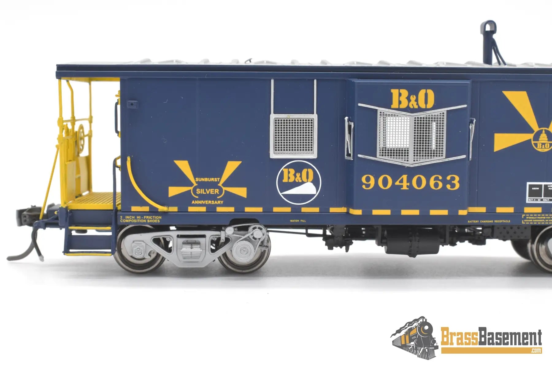 Ho Brass - Omi 087030020.2 Baltimore & Ohio B&O C - 27A Bay - Window Caboose #904063 Sunburst