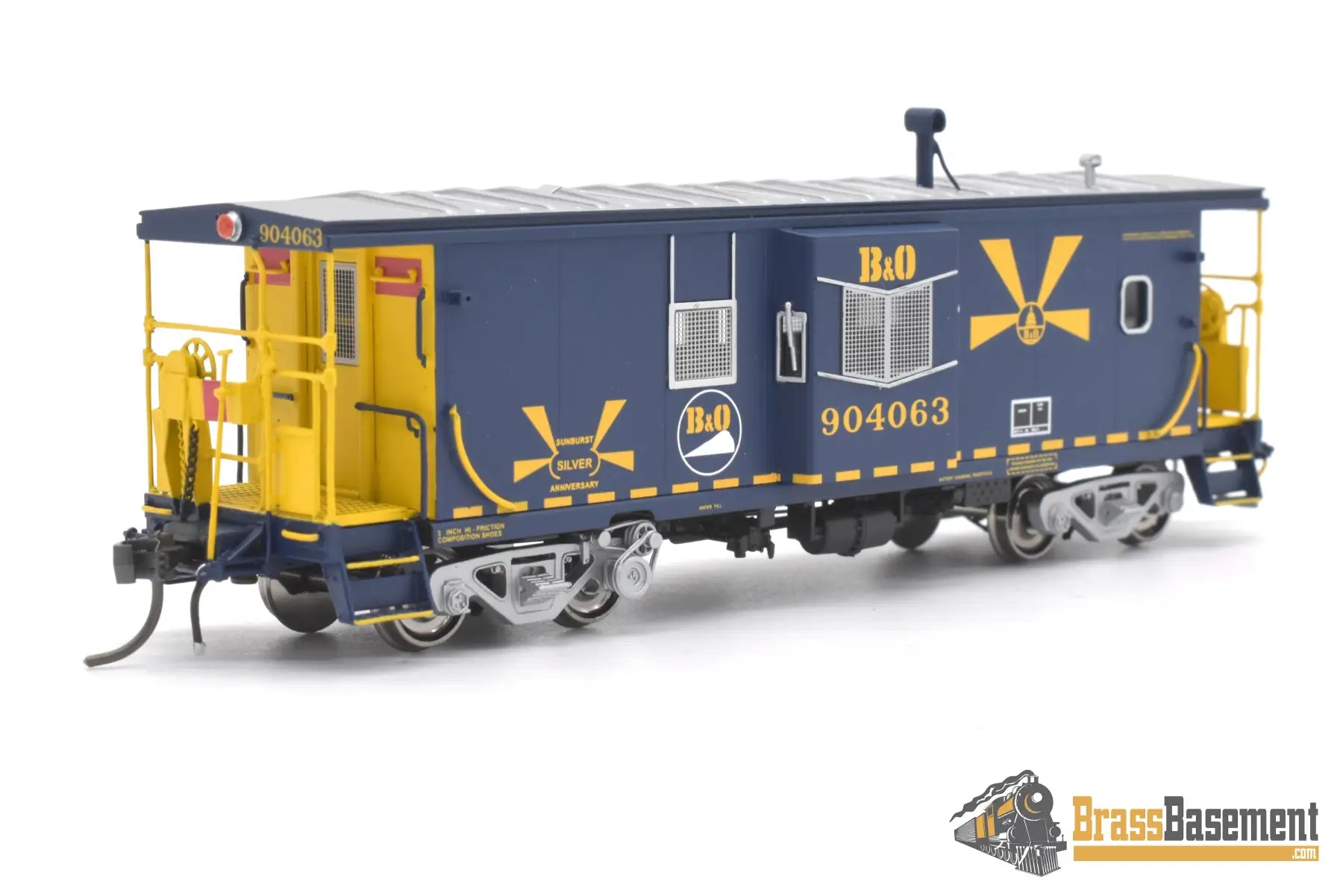 Ho Brass - Omi 087030020.2 Baltimore & Ohio B&O C - 27A Bay - Window Caboose #904063 Sunburst
