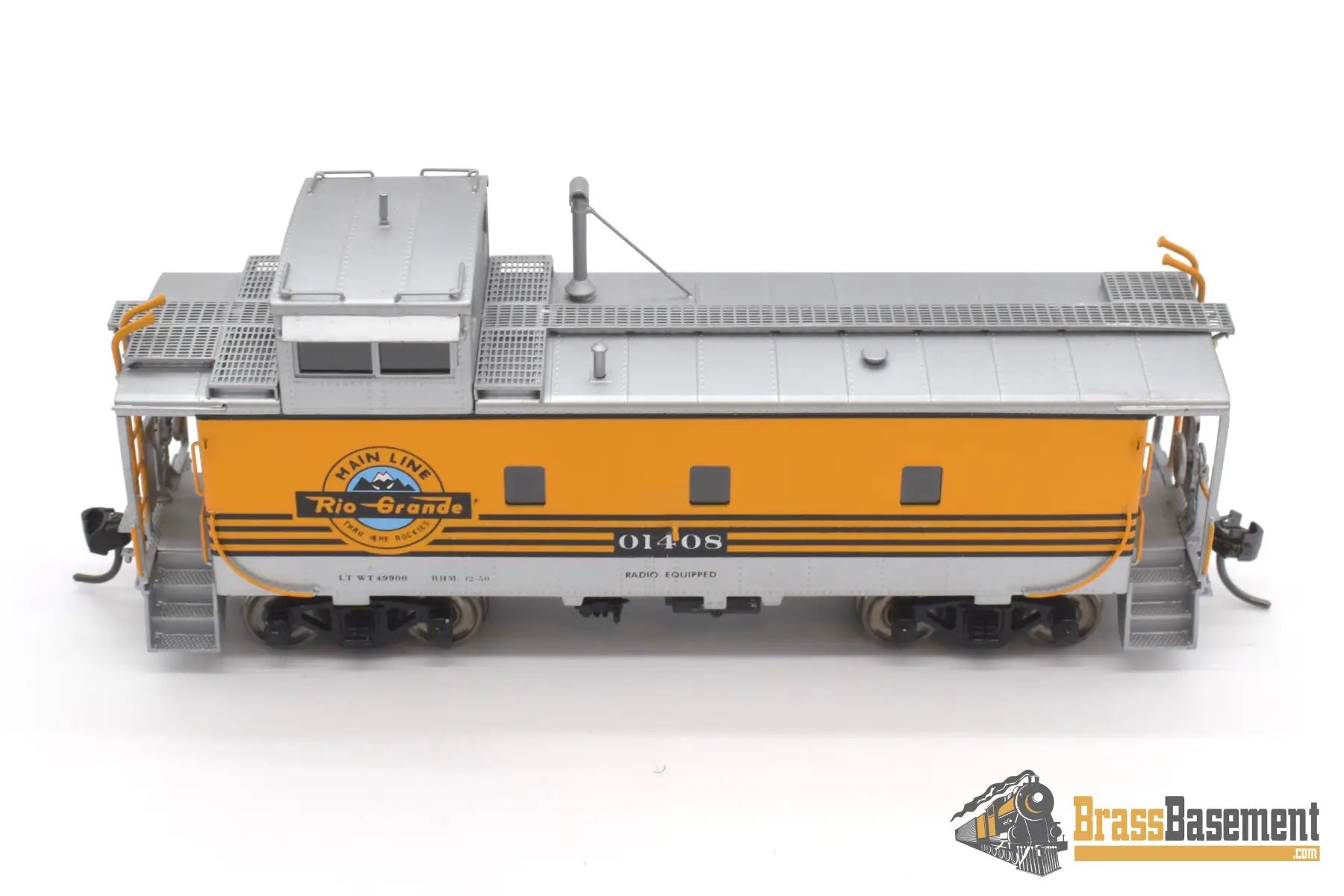Ho Brass - Omi 1127.2 Rio Grande Drgw Steel Riveted Caboose Modernized Sealed Windows 4 Stripe