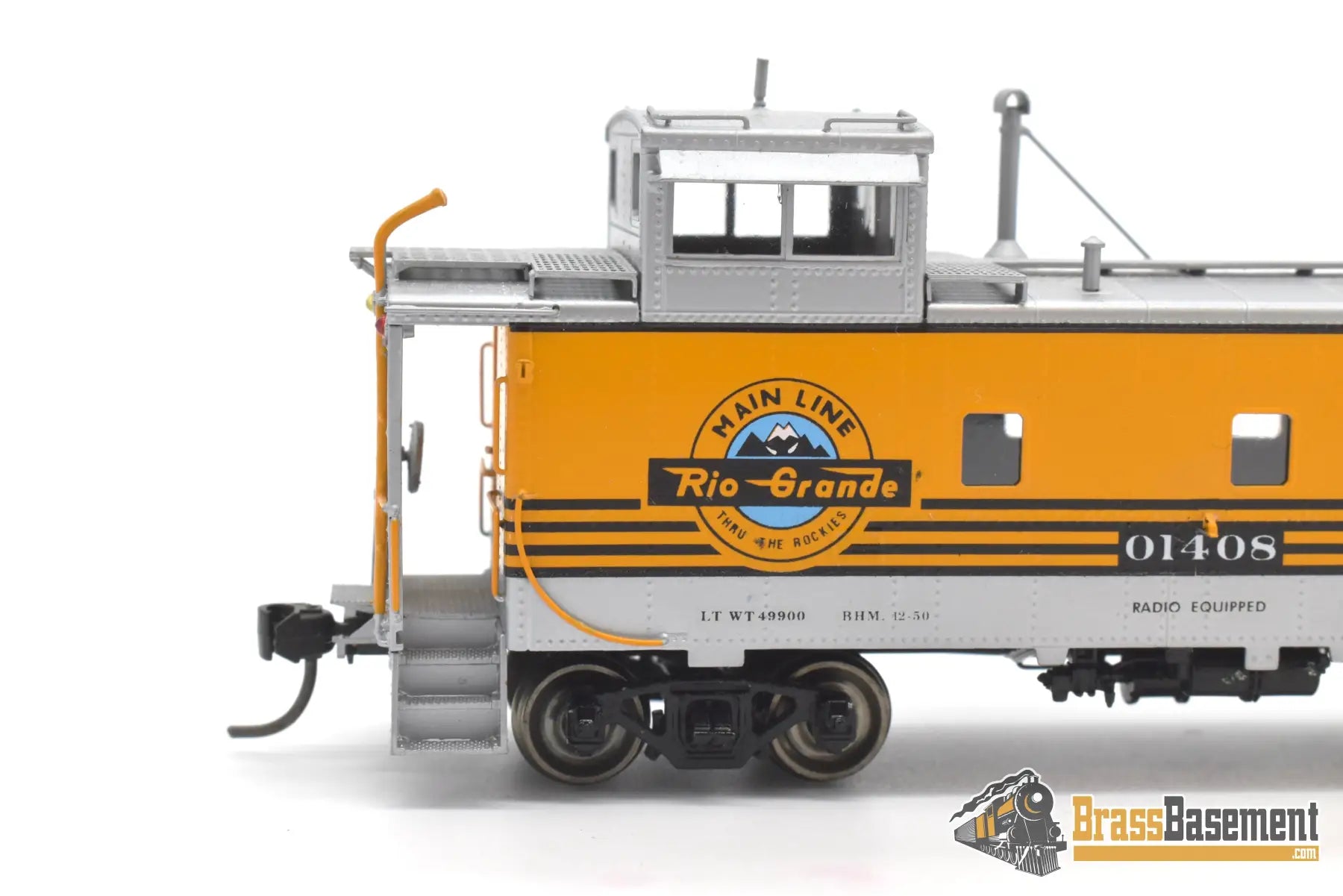 Ho Brass - Omi 1127.2 Rio Grande Drgw Steel Riveted Caboose Modernized Sealed Windows 4 Stripe