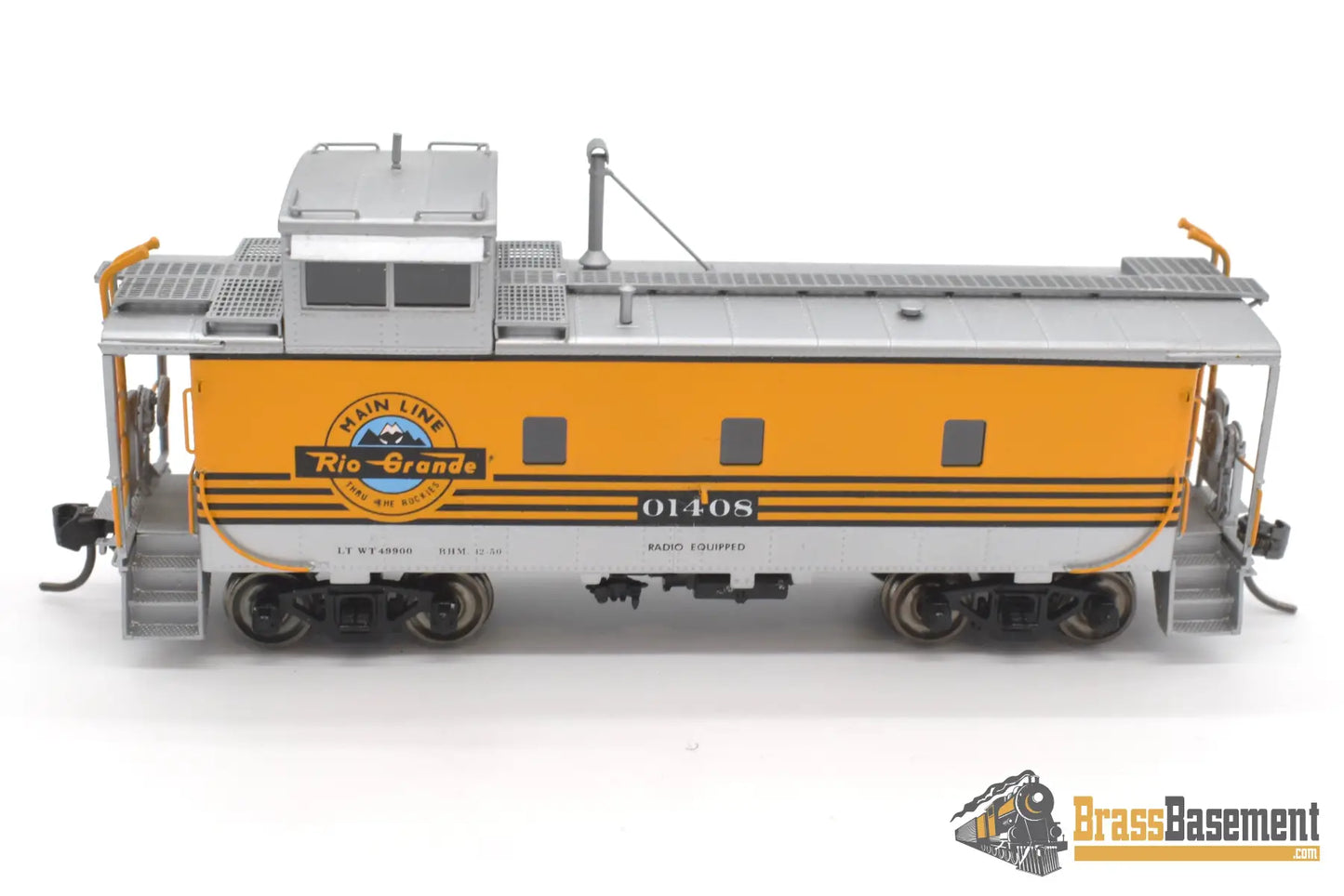 Ho Brass - Omi 1127.2 Rio Grande Drgw Steel Riveted Caboose Modernized Sealed Windows 4 Stripe