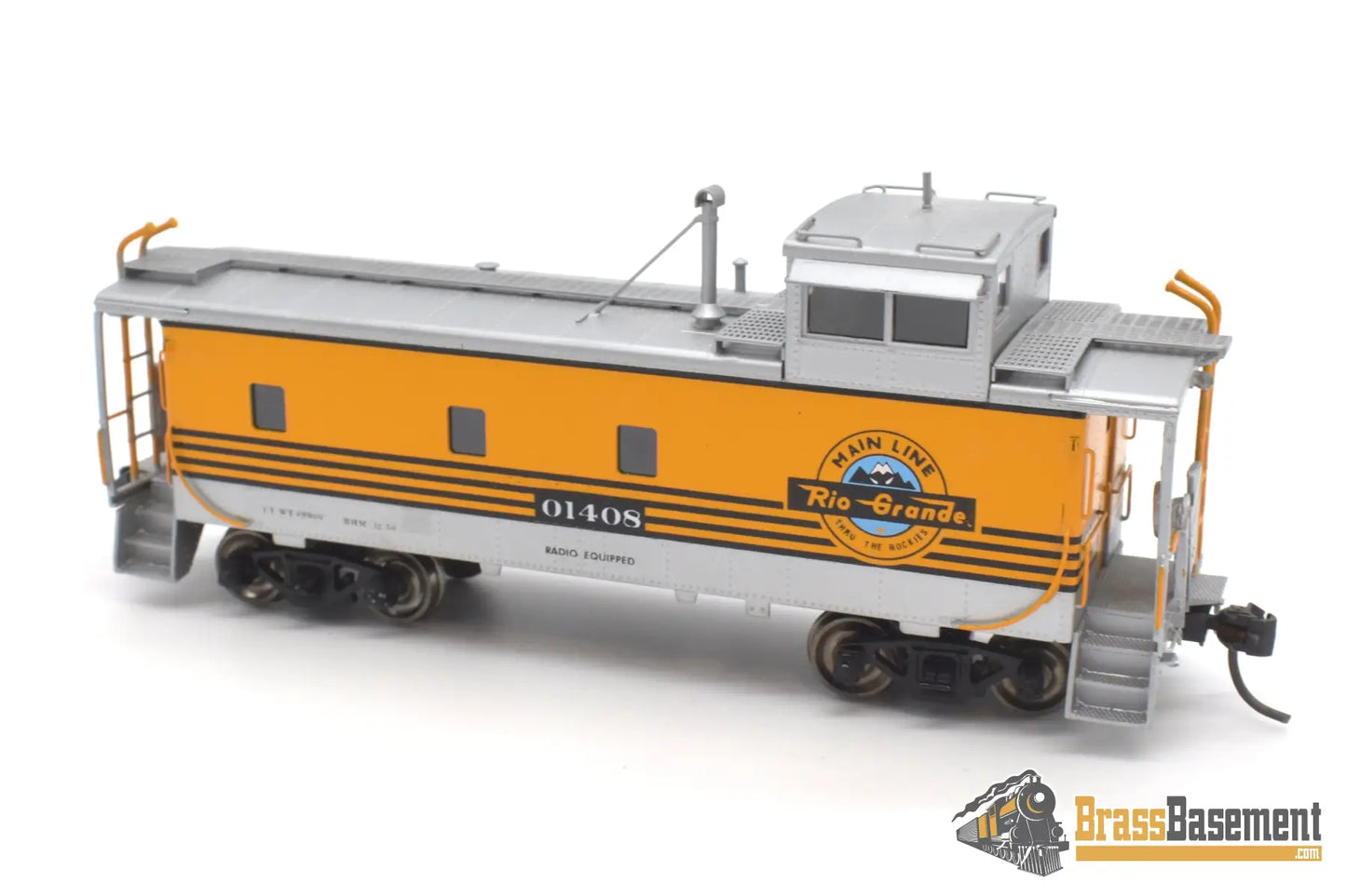 Ho Brass - Omi 1127.2 Rio Grande Drgw Steel Riveted Caboose Modernized Sealed Windows 4 Stripe