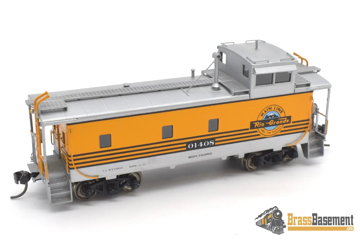 Ho Brass - Omi 1127.2 Rio Grande Drgw Steel Riveted Caboose Modernized Sealed Windows 4 Stripe