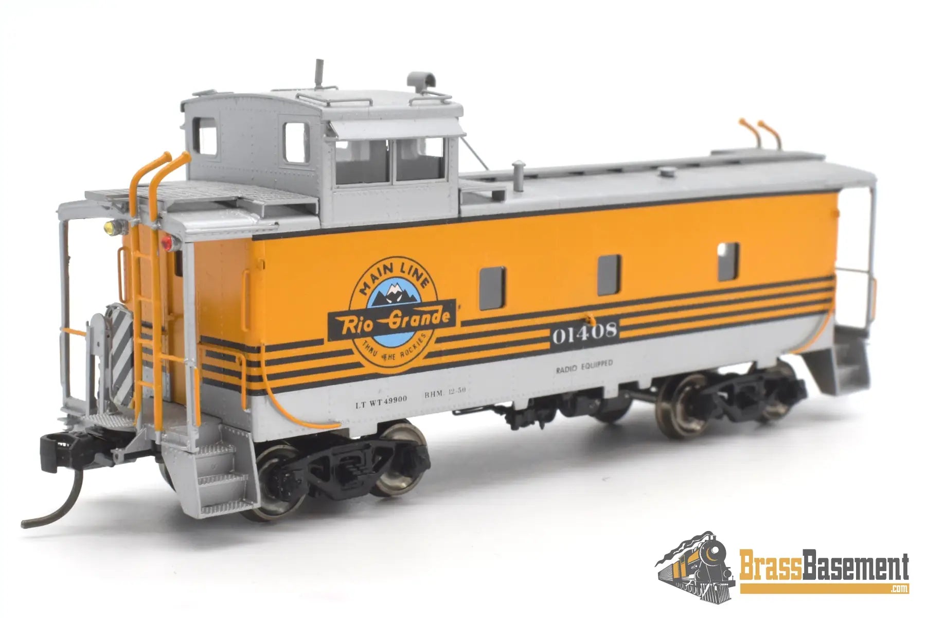 Ho Brass - Omi 1127.2 Rio Grande Drgw Steel Riveted Caboose Modernized Sealed Windows 4 Stripe