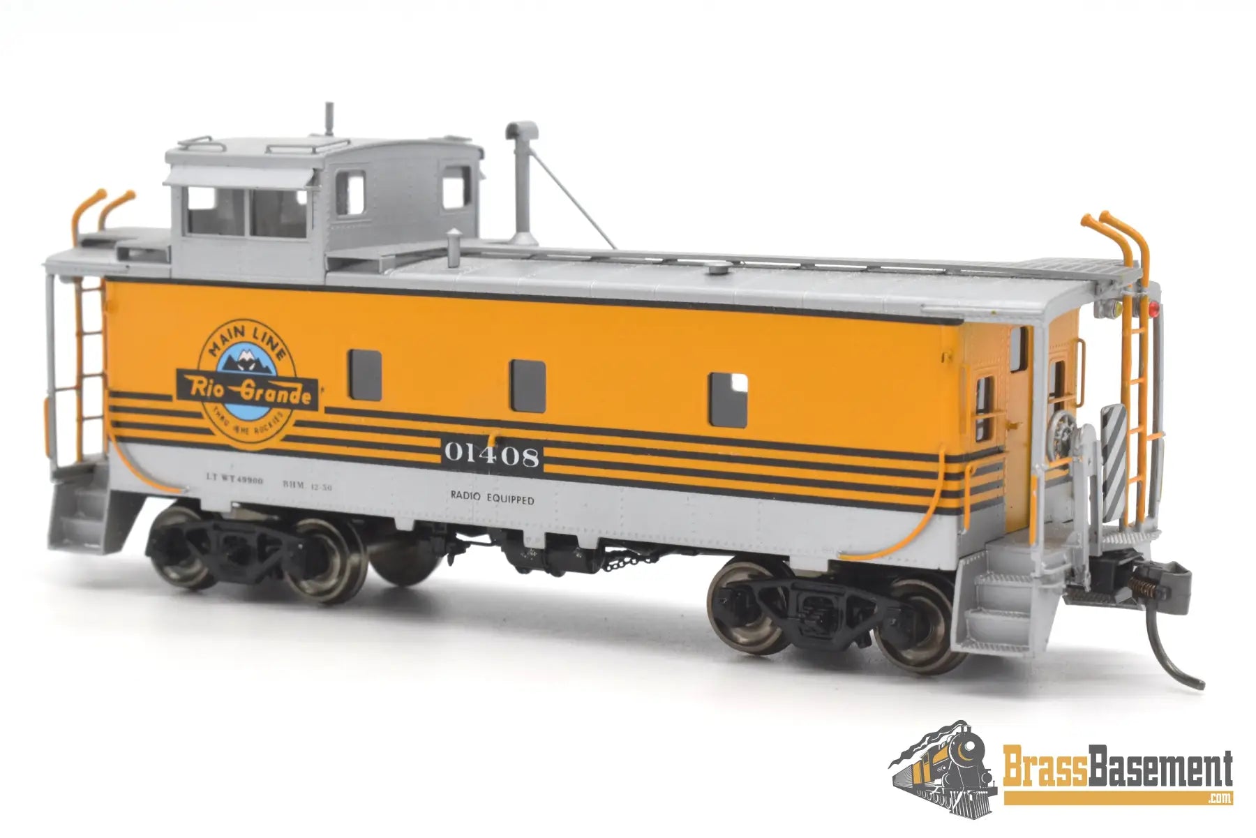 Ho Brass - Omi 1127.2 Rio Grande Drgw Steel Riveted Caboose Modernized Sealed Windows 4 Stripe