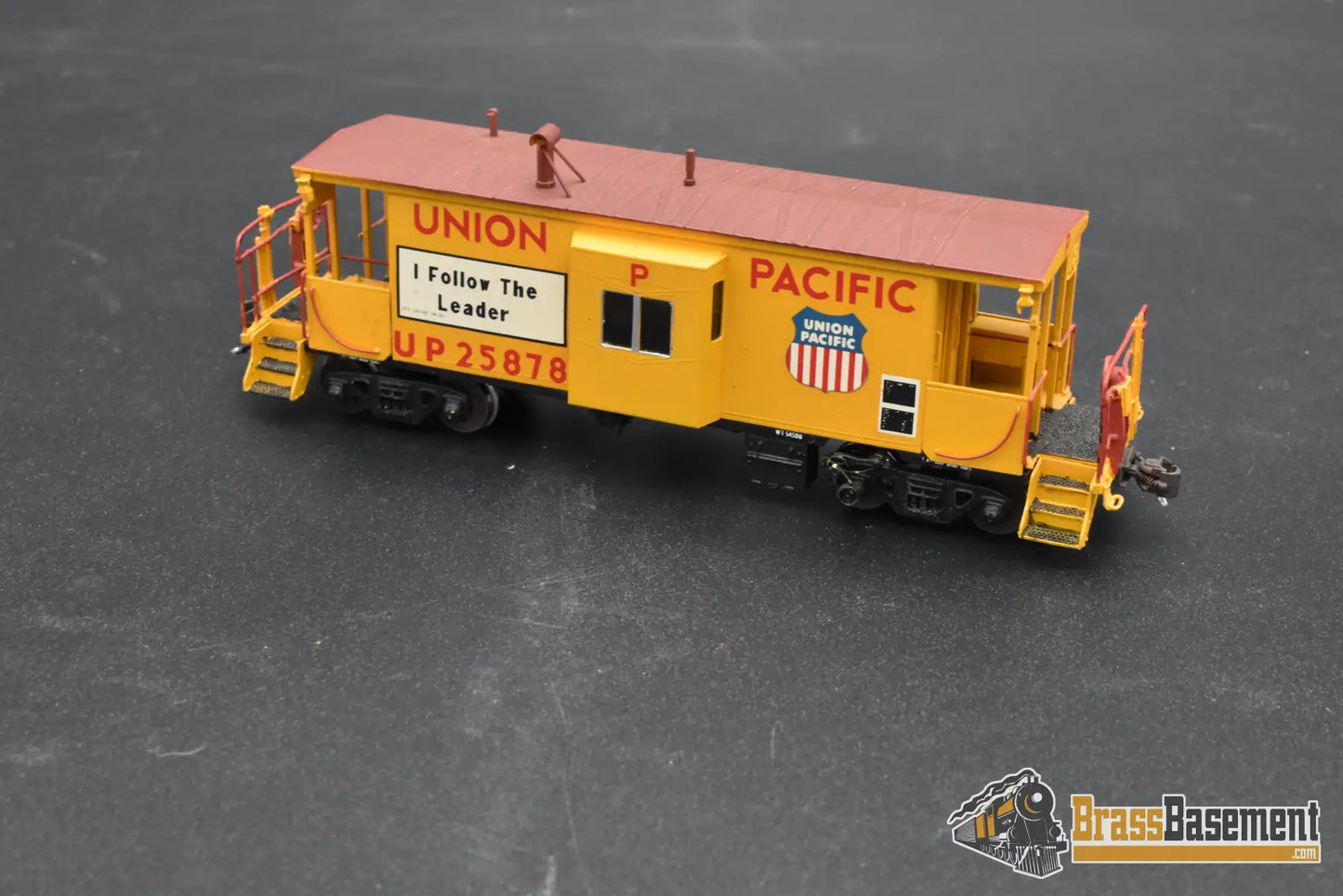 HO Brass – OMI 1133 UP CA-11M Caboose #25878 “I Follow the Leader” – FP – Ajin – Mint Caboose