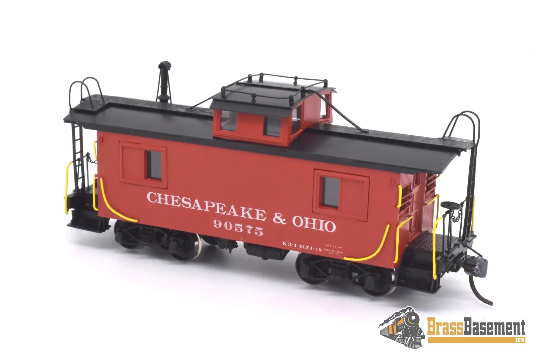 Ho Brass - Omi - 1160 C&O Chesapeake & Ohio Wood Caboose #90575 Pro Paint