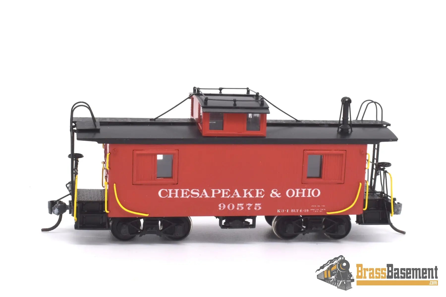 Ho Brass - Omi - 1160 C&O Chesapeake & Ohio Wood Caboose #90575 Pro Paint