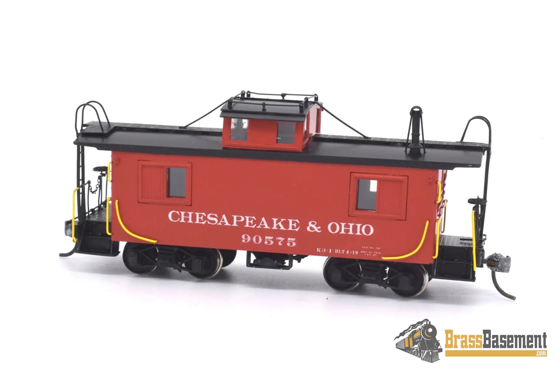 Ho Brass - Omi - 1160 C&O Chesapeake & Ohio Wood Caboose #90575 Pro Paint