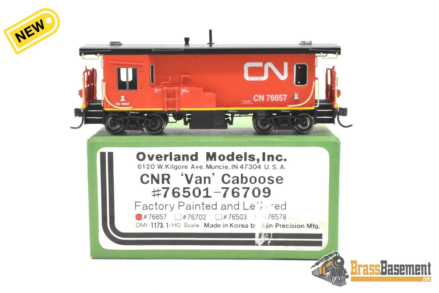 HO Brass - OMI 1173.1 CNR Canadian National Van Caboose #76657 - FP Mint #2 Caboose
