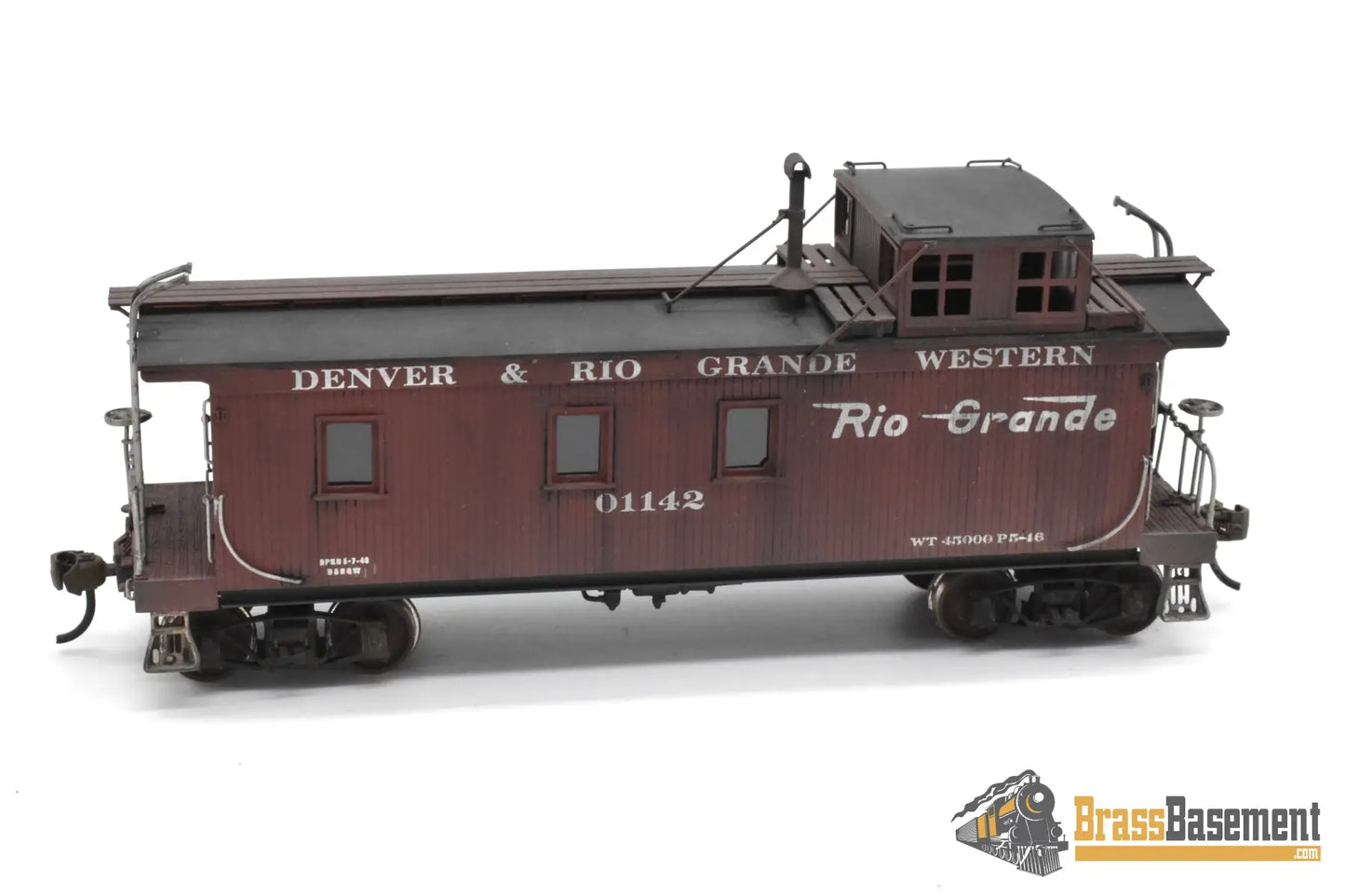 HO Brass - OMI 1298 Rio Grande DRGW Wood Caboose with A-B Brakes - Spoelma Paint & Weathering Caboose