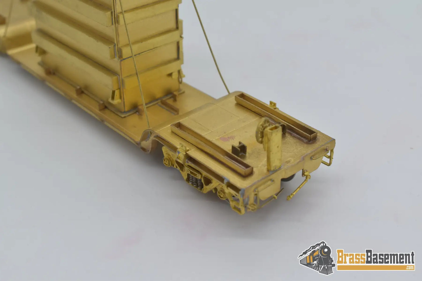 Ho Brass - Omi 1347 Center Flat Car W/ Transformer Load Unpainted Freight