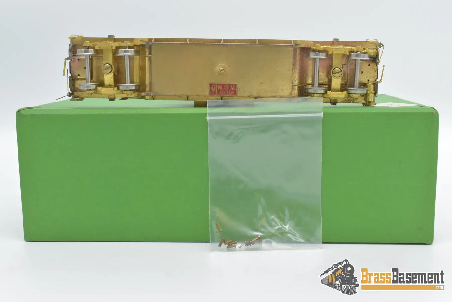 Ho Brass - Omi 1347 Center Flat Car W/ Transformer Load Unpainted Freight