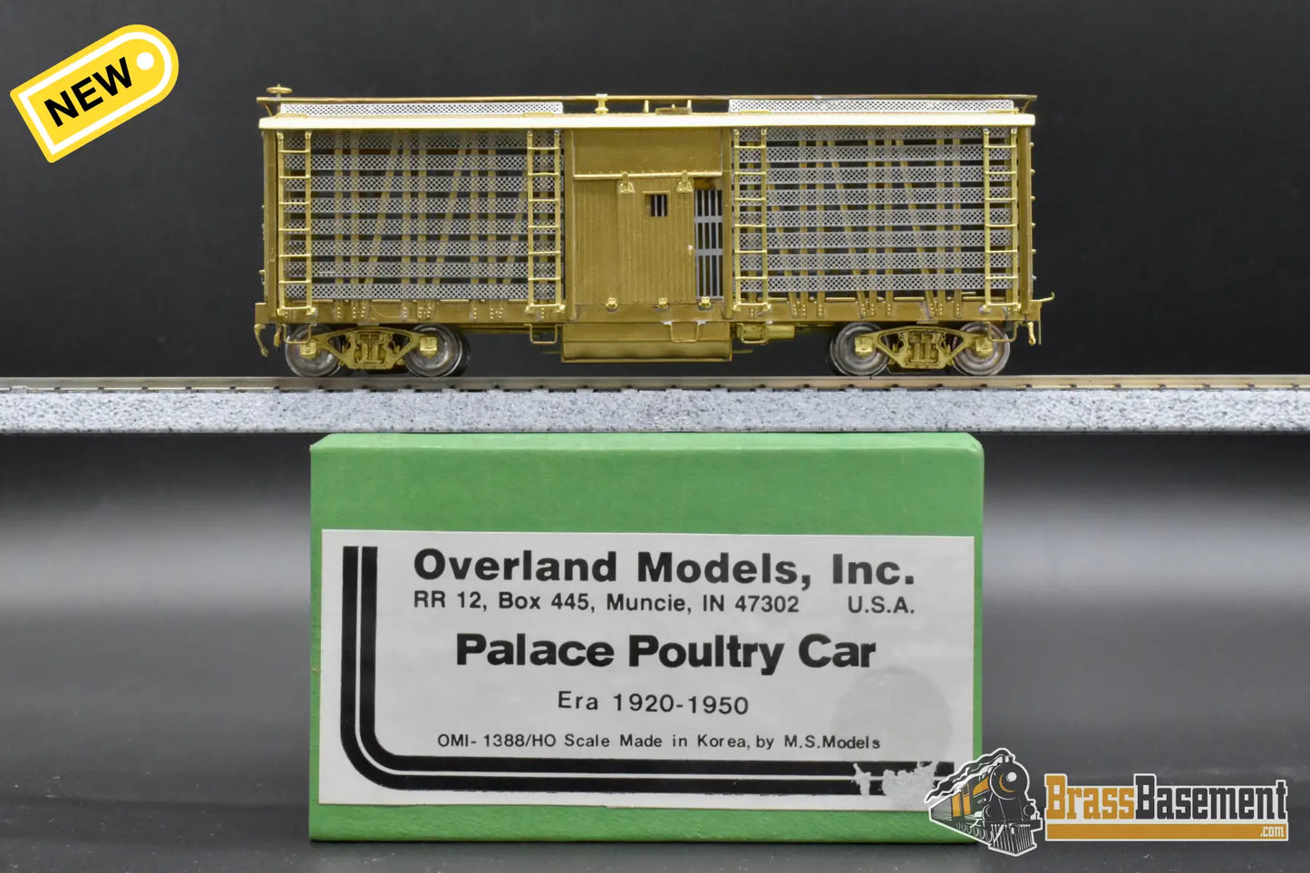 HO Brass OMI 1388 Overland Palace Poultry Car 1920 1950s Era Unpainted Mint Freight
