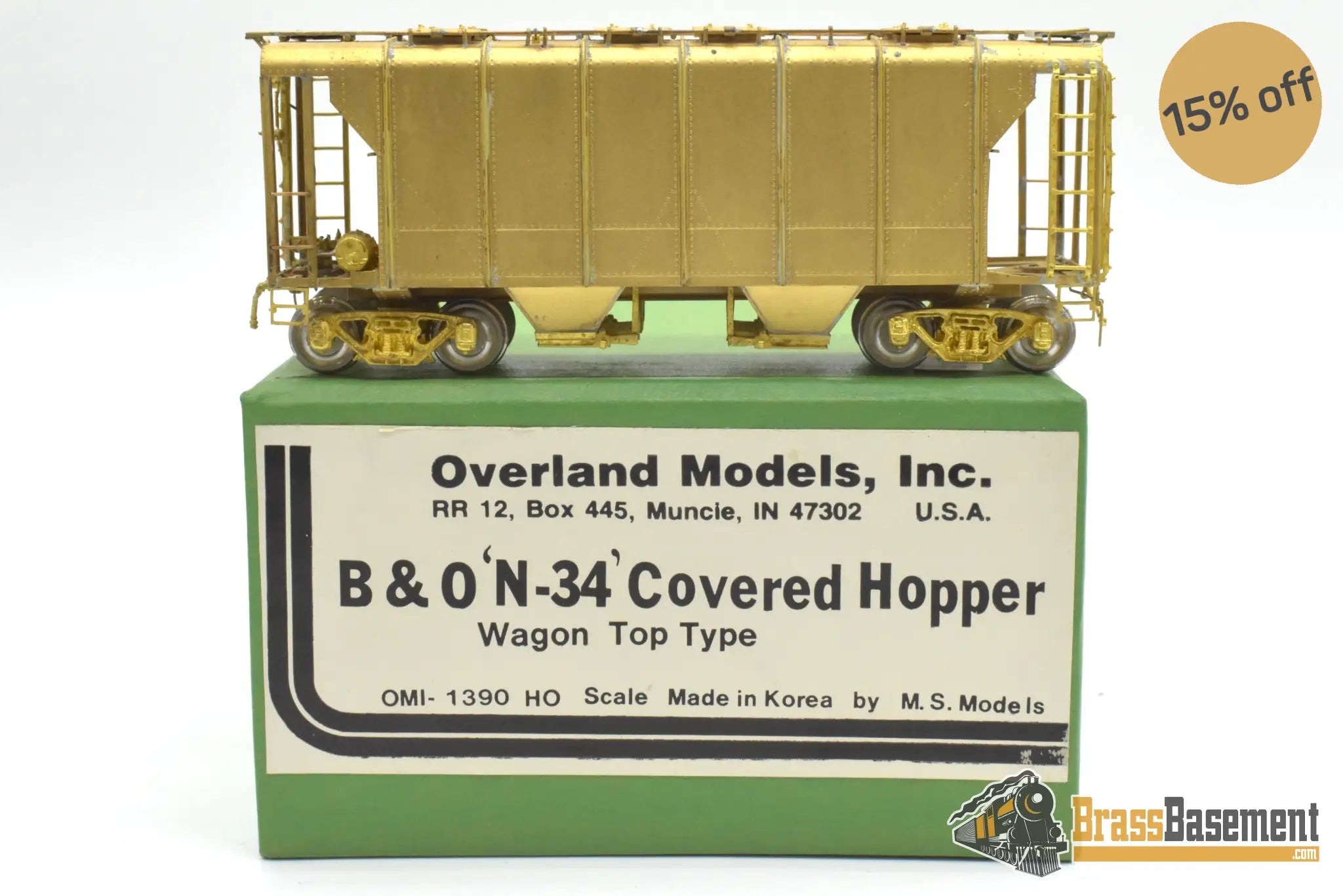 HO Brass - OMI 1390 Baltimore & Ohio B&O N-34 WagonTop Covered