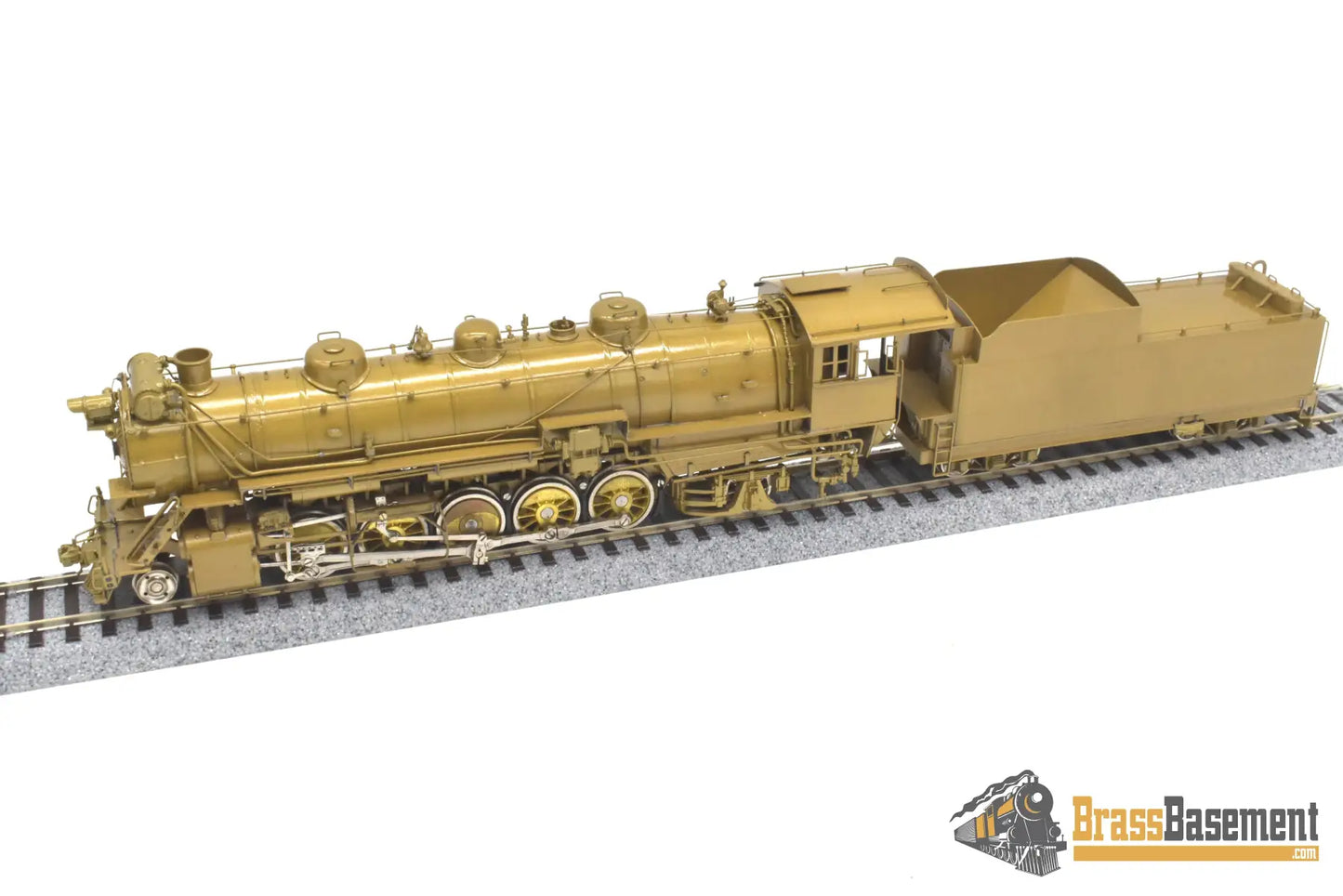 Ho Brass - Omi 1432 Cb&Q Burlington M-2A 2-10-2 W/ Elesco Fwh Unpainted Steam