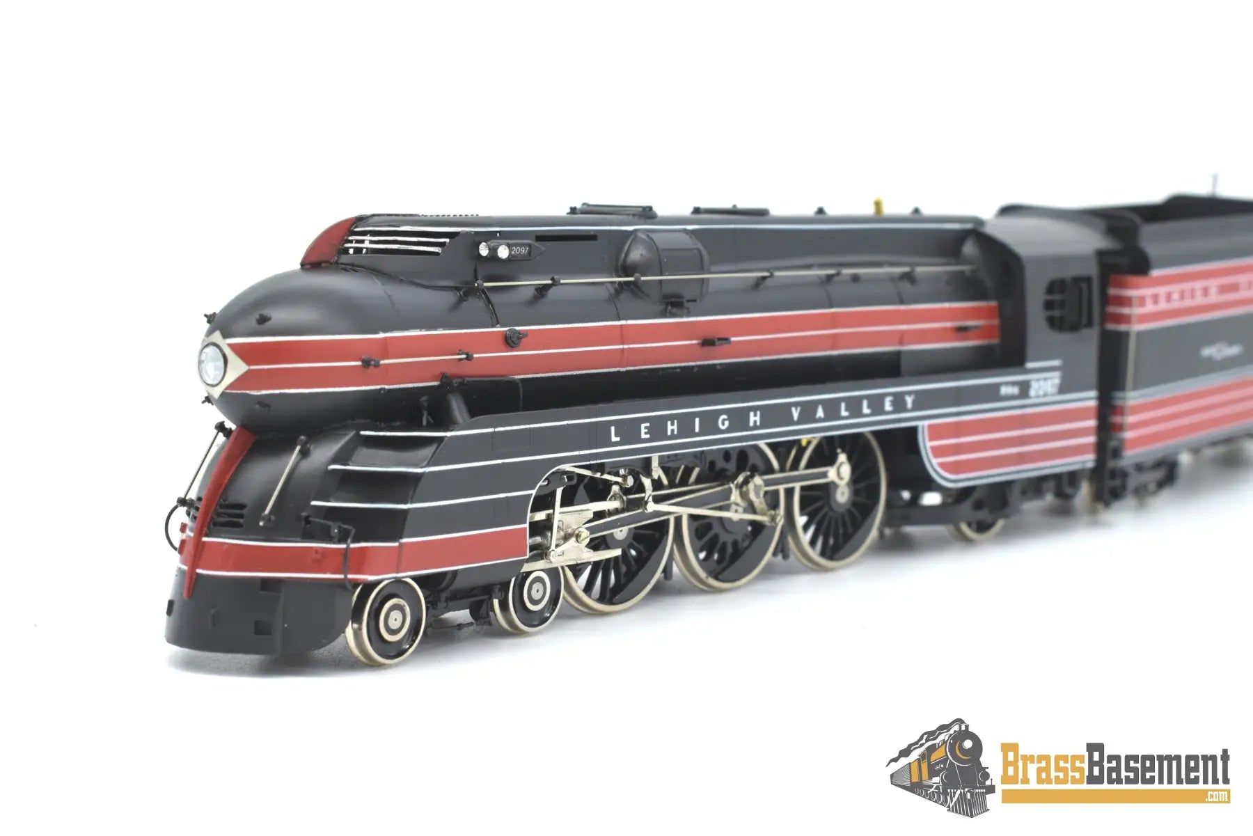 Ho Brass - Omi 1487.1 Lehigh Valley ‘Black Diamond’ K - 6S 4 - 6 - 2 #2097 F/P Steam