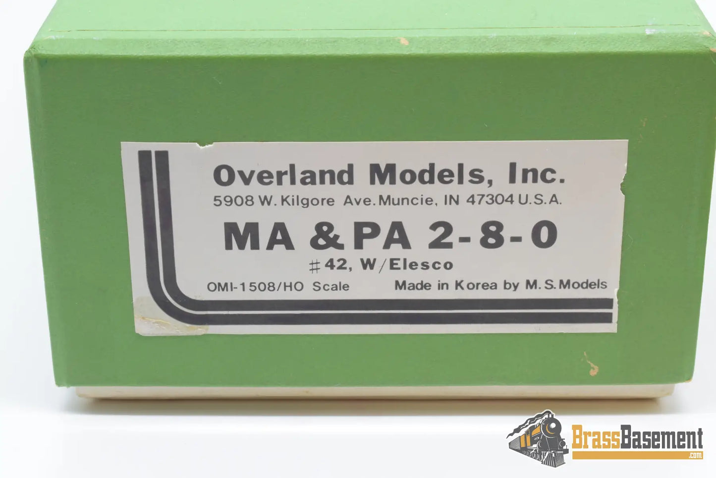 Ho Brass - Omi 1508 Ma&Pa Maryland & Pennsylvania 2 - 8 - 0 #42 W/ Elesco Fwh Steam