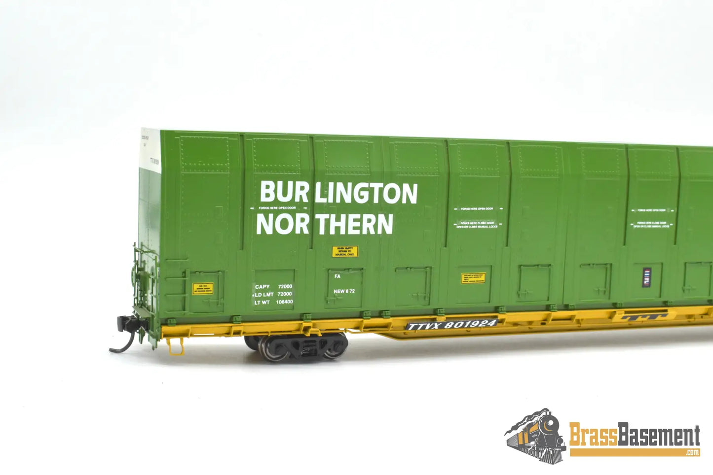 HO Brass - OMI 3010.2 Burlington Northern BN #801924 Vert-A-Pac Auto Carrier - FP Green Freight